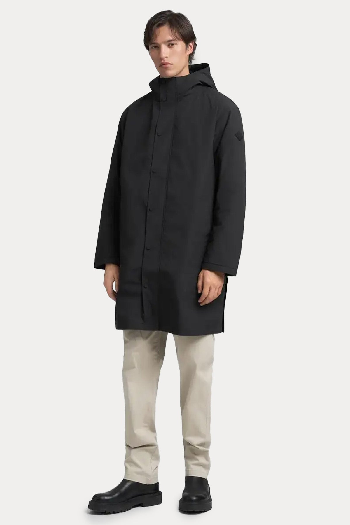 Replay Logolu Kapüşonlu İnce Parka