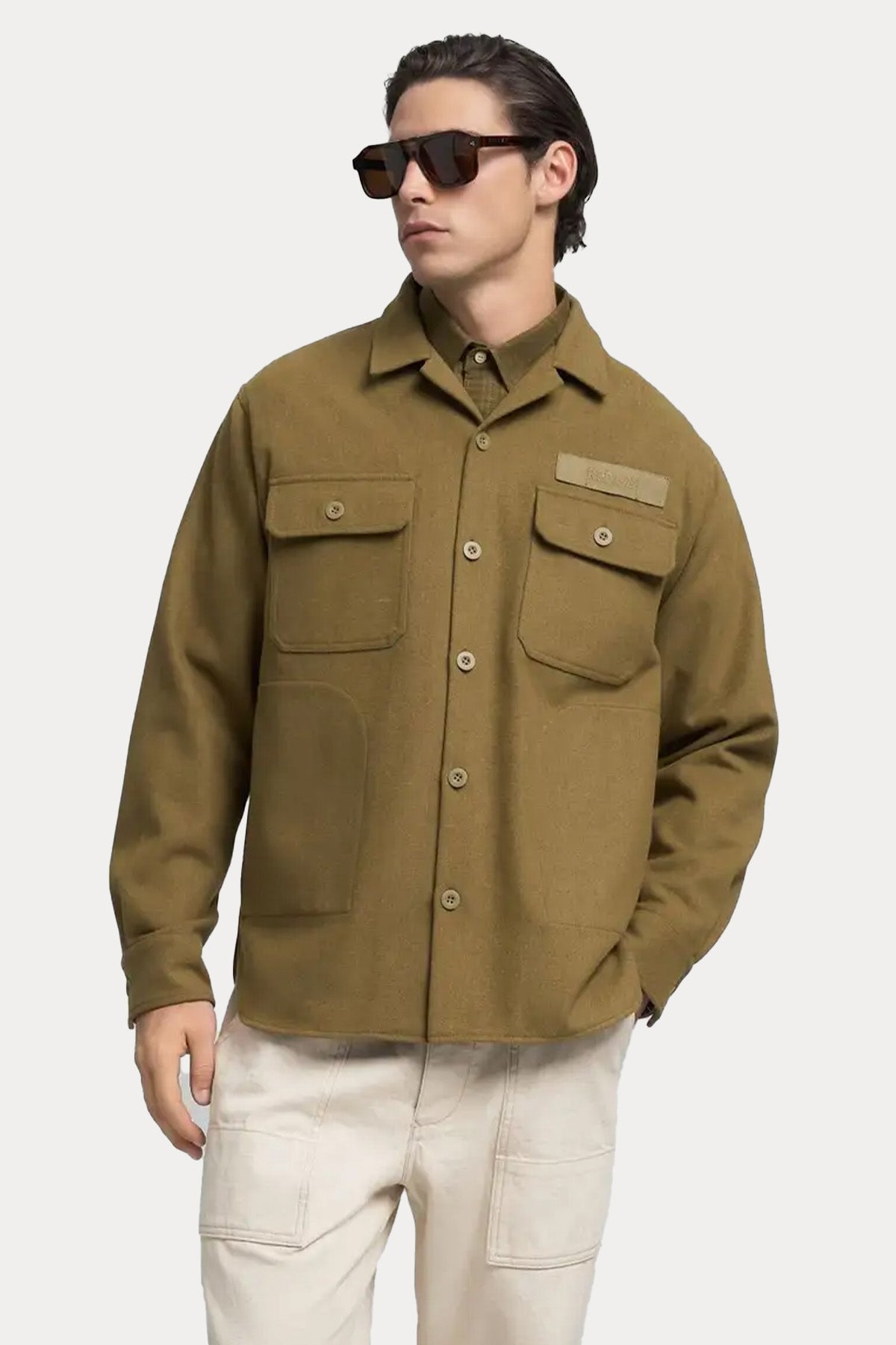 Replay Regular Fit Cep Detaylı Logolu Gömlek Ceket