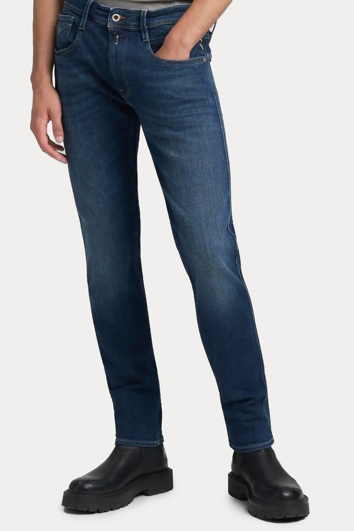 Replay Anbass Slim Fit Yıkamalı Jeans