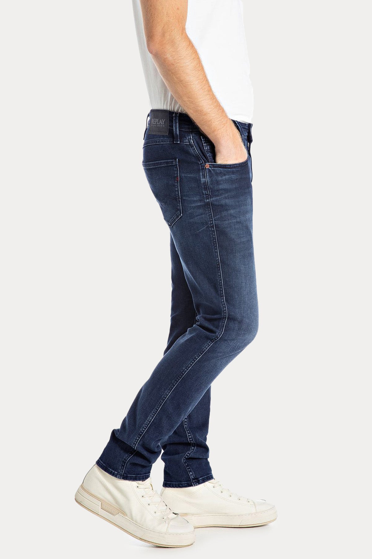 Replay Anbass Slim Fit Yıkamalı Jeans