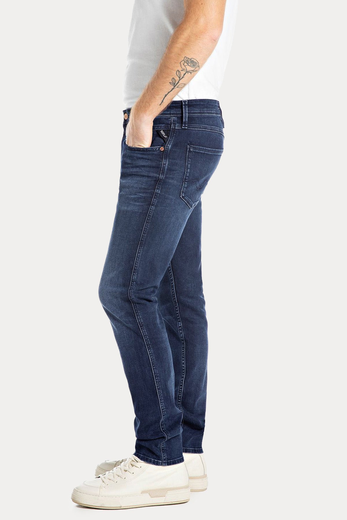 Replay Anbass Slim Fit Yıkamalı Jeans