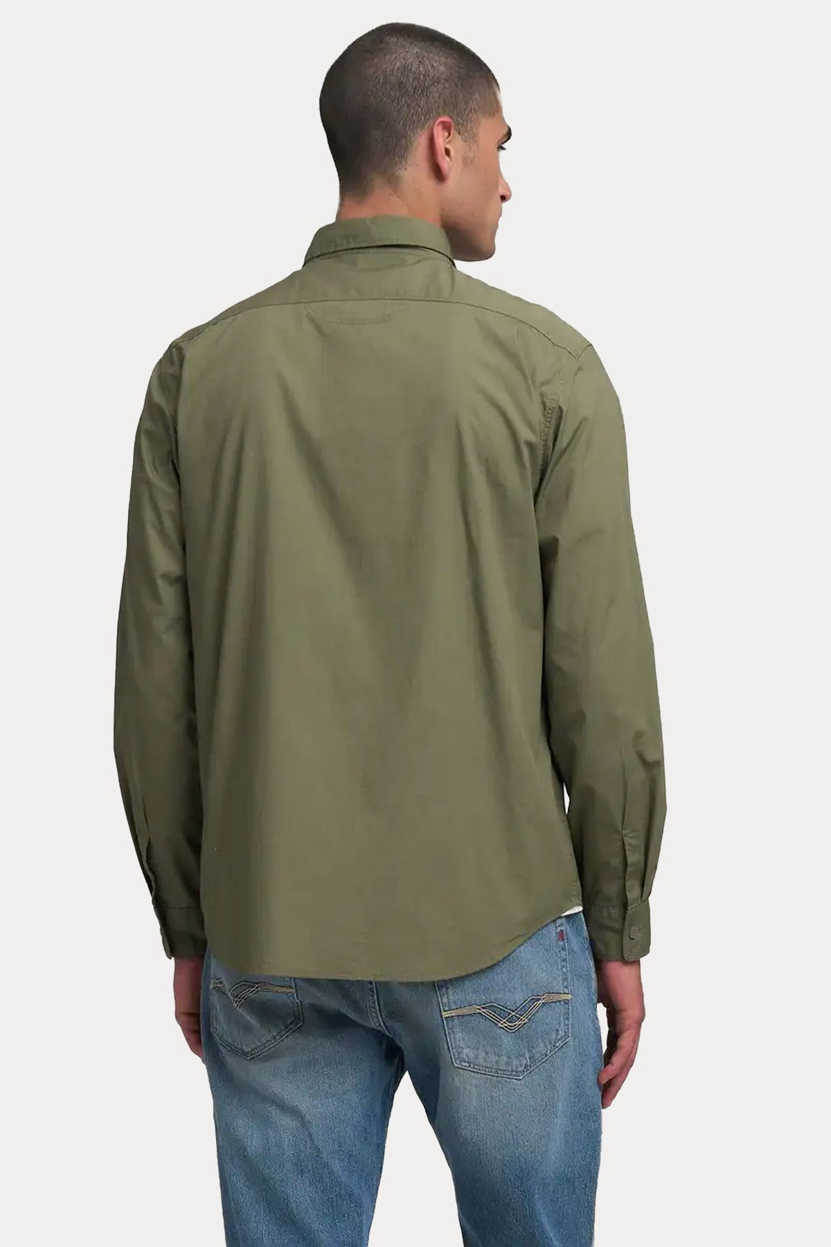 Replay Regular Fit Cep Detaylı Logolu Gömlek