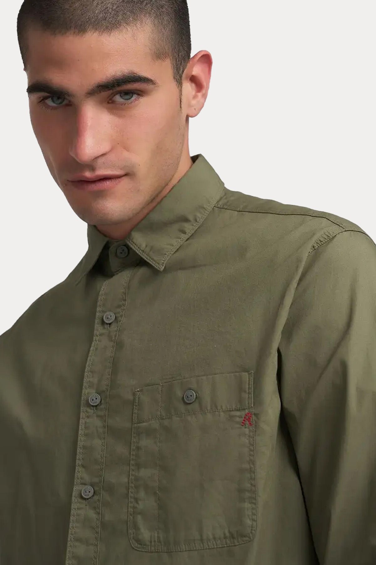 Replay Regular Fit Cep Detaylı Logolu Gömlek