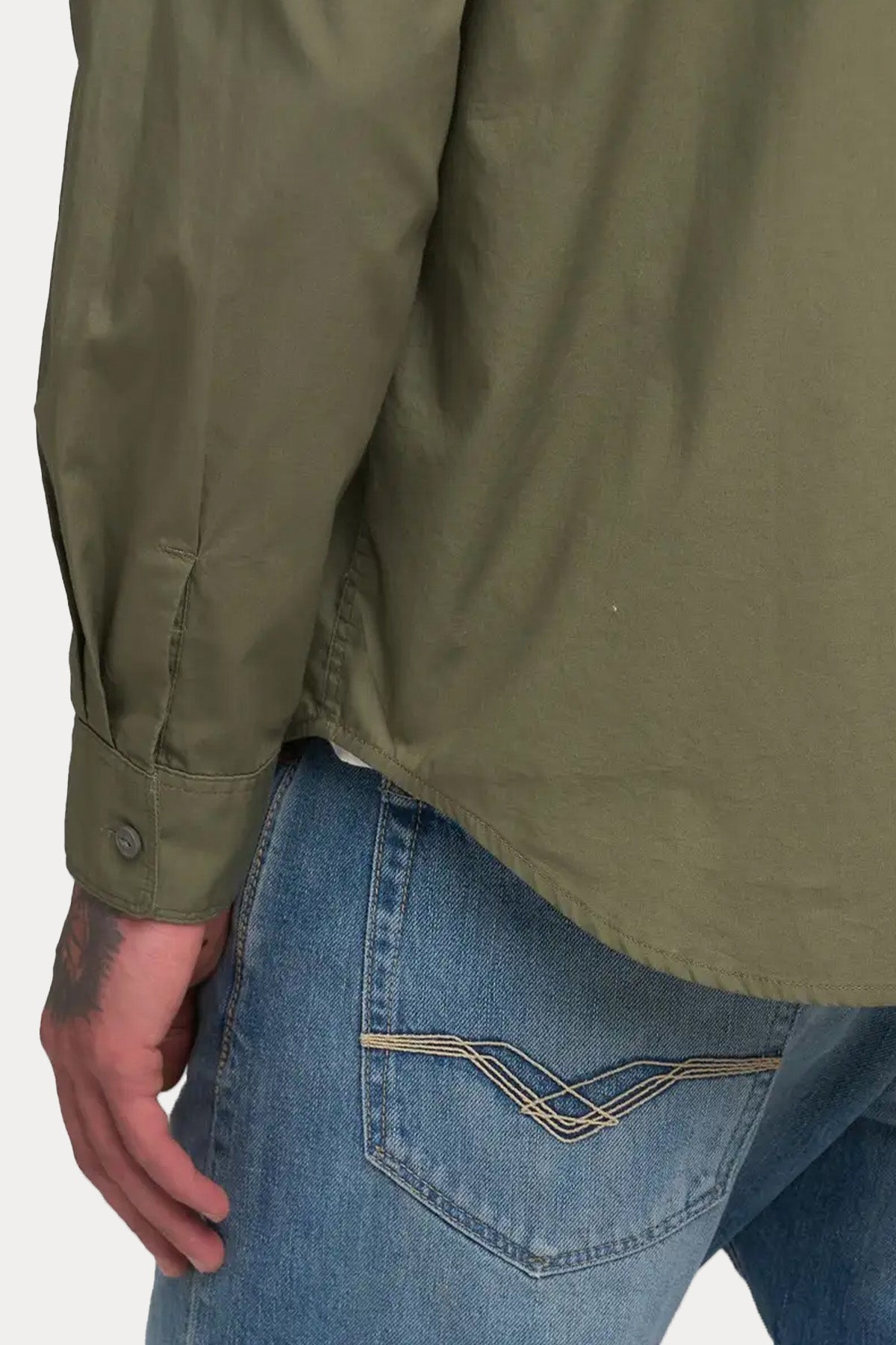 Replay Regular Fit Cep Detaylı Logolu Gömlek