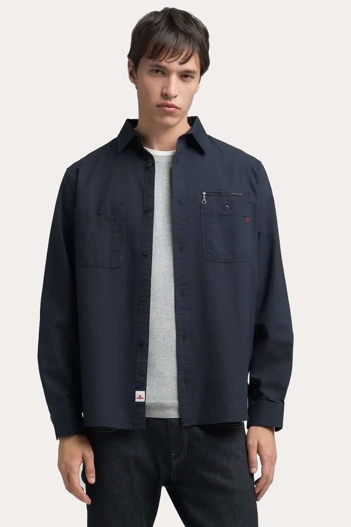 Replay Regular Fit Fermuarlı Cep Detaylı Logolu Gömlek