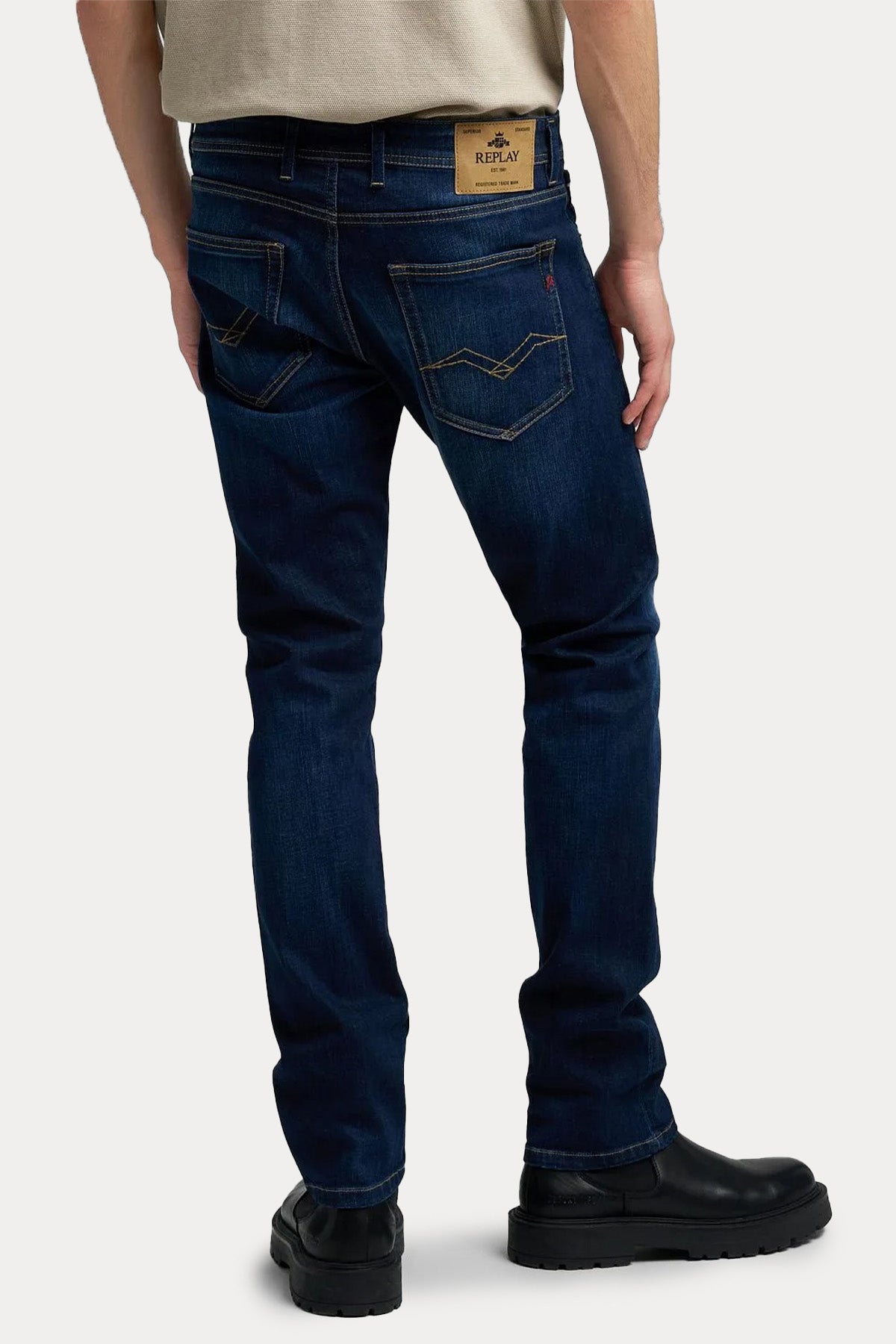 Replay Grover Straight Fit Yıkamalı Jeans