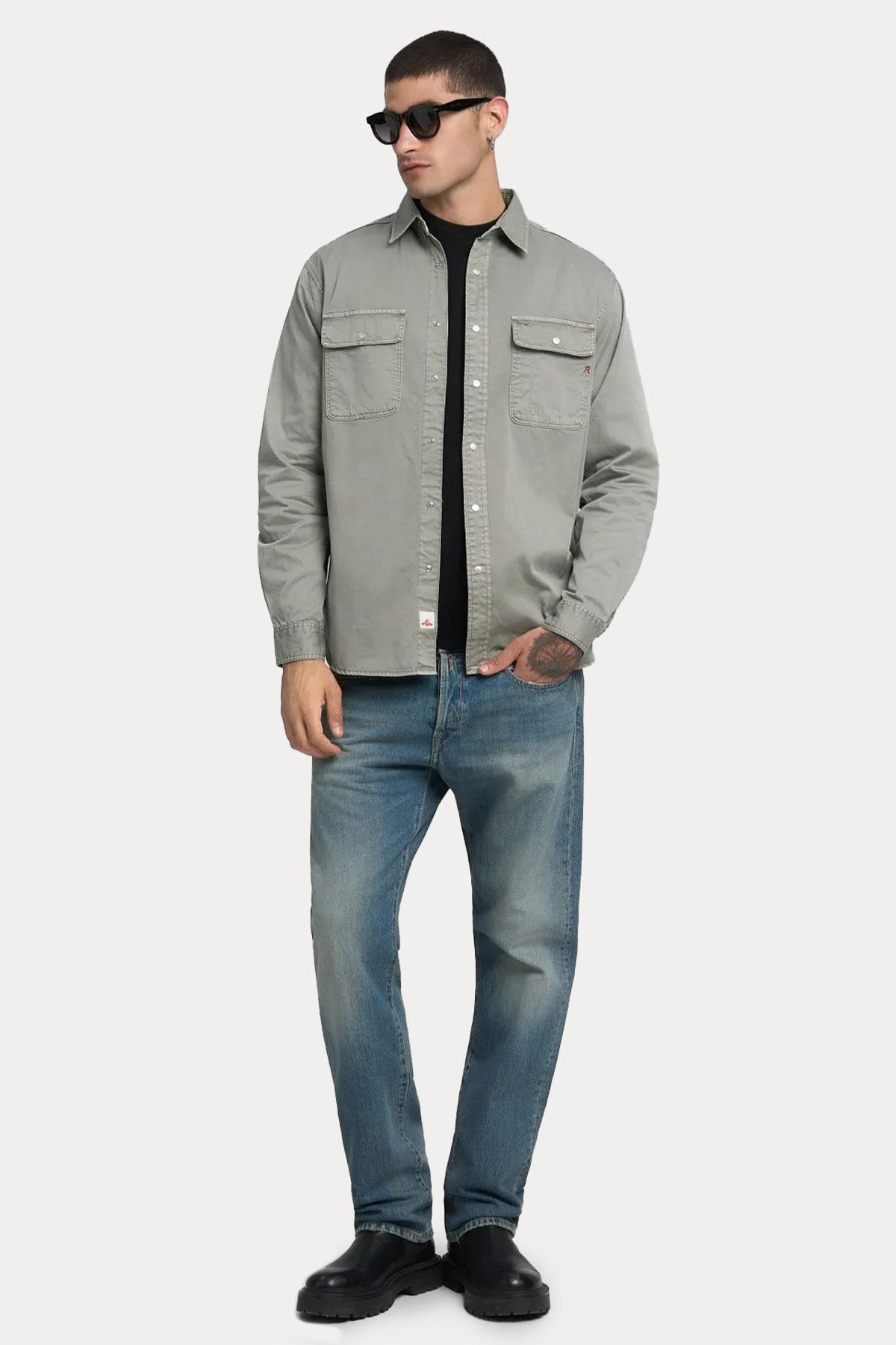 Replay Regular Fit Cep Detaylı Gömlek