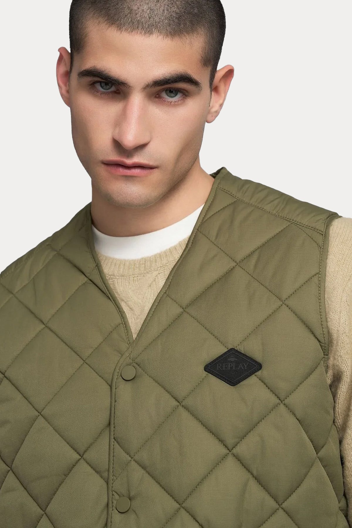 Replay Regular Fit Kapitone Desenli İnce Puffer Yelek