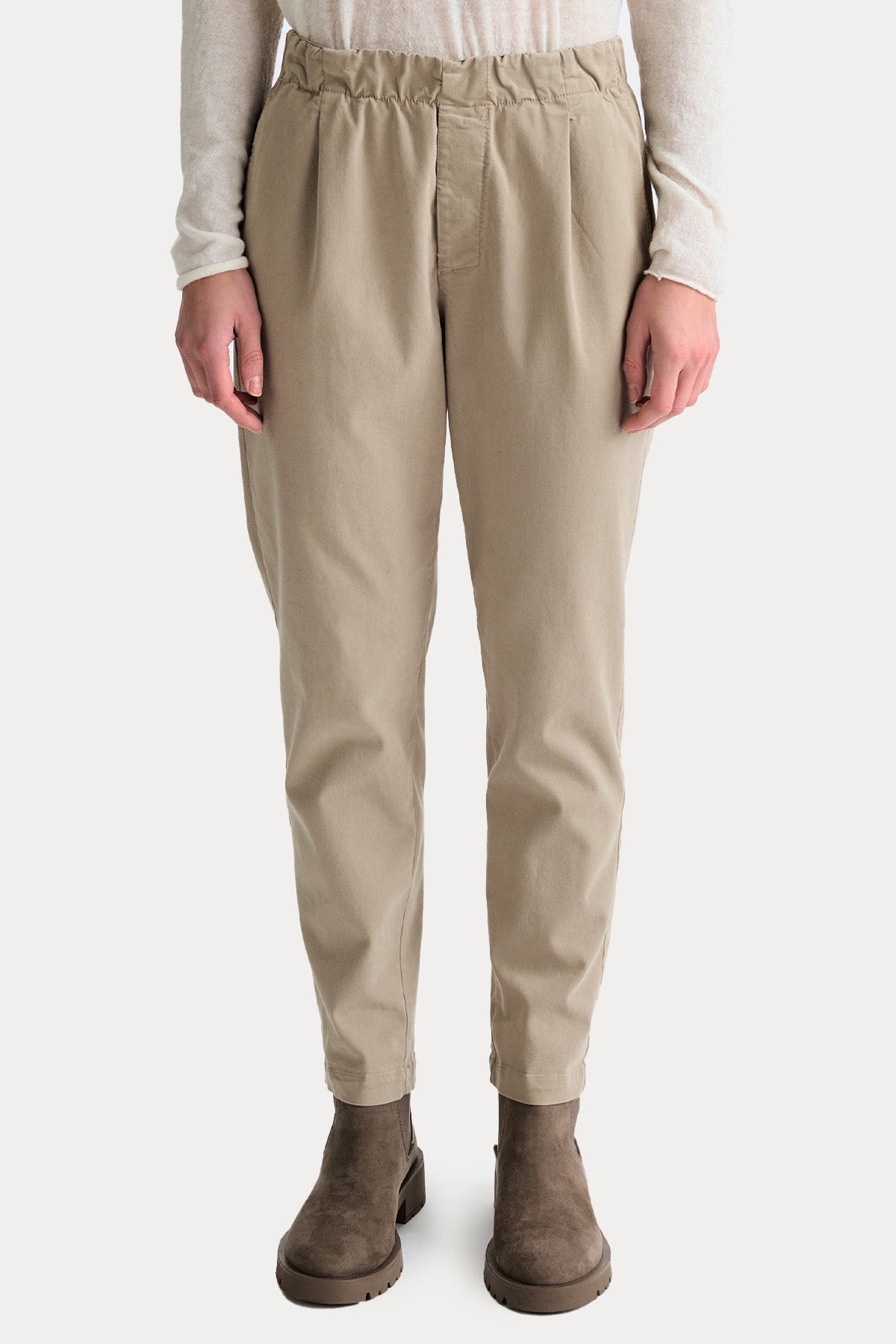 Transit Relaxed Fit Beli Lastikli Tek Pile Pantolon