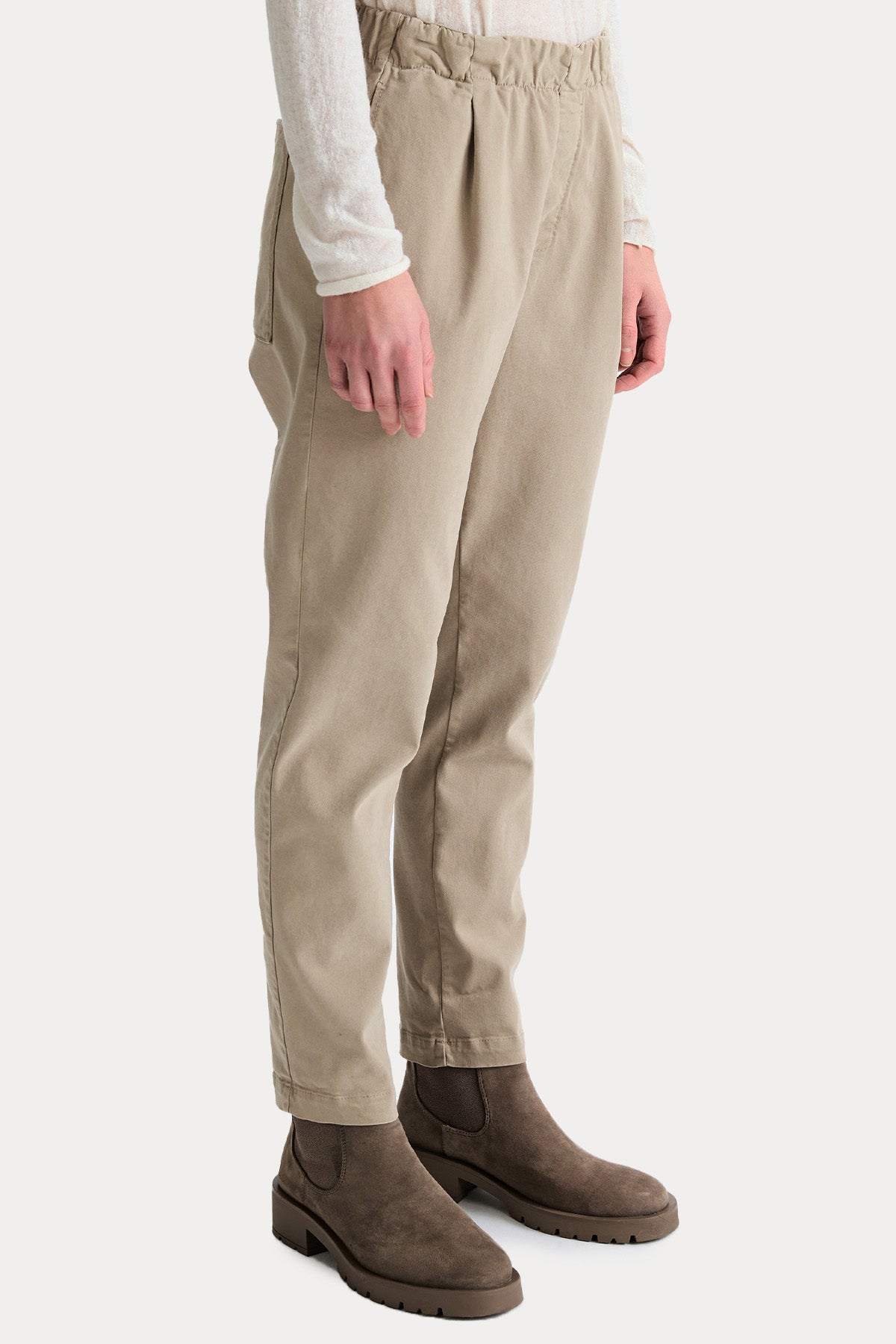 Transit Relaxed Fit Beli Lastikli Tek Pile Pantolon