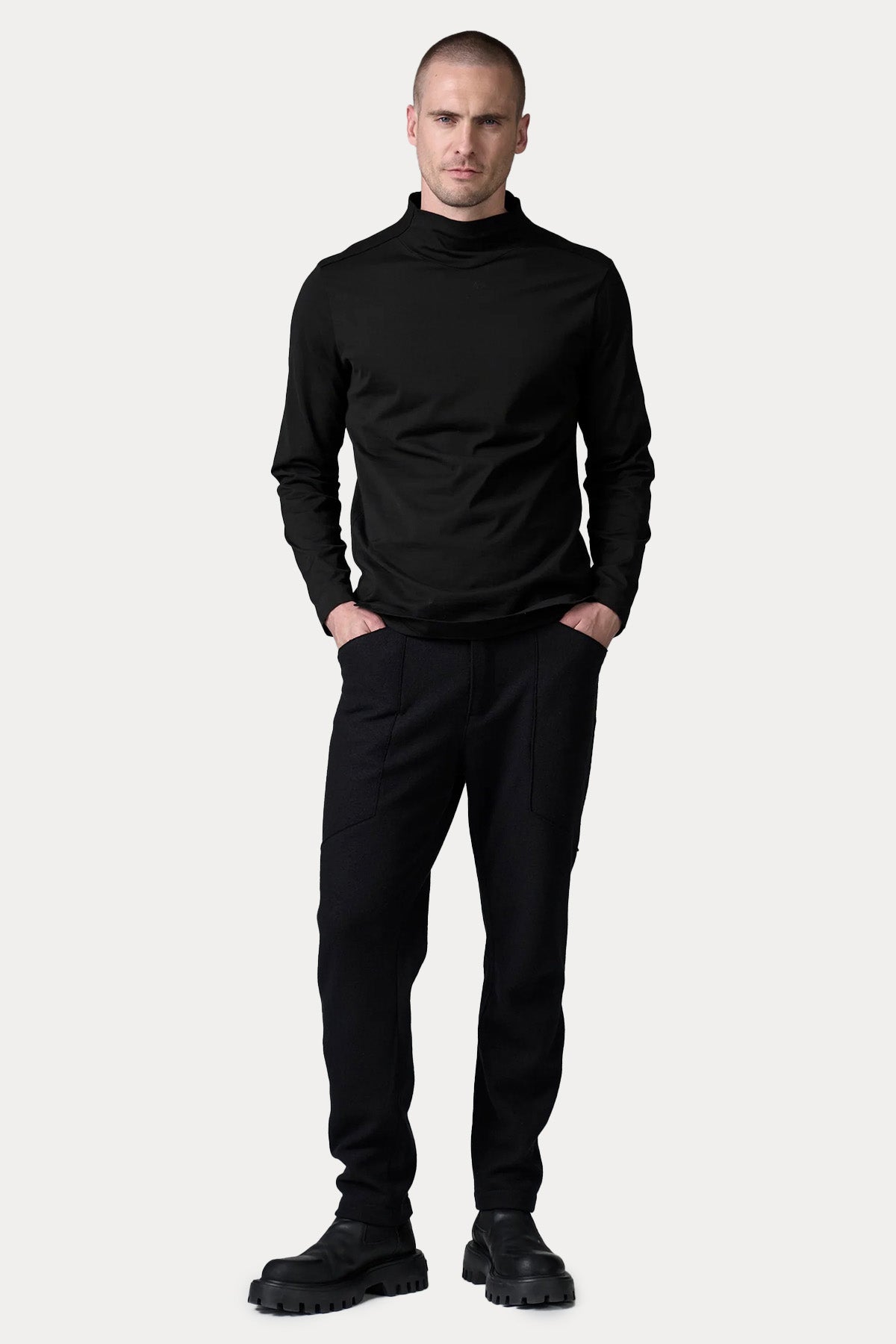 Transit Comfort Fit Perkins Yaka Uzun Kollu T-shirt