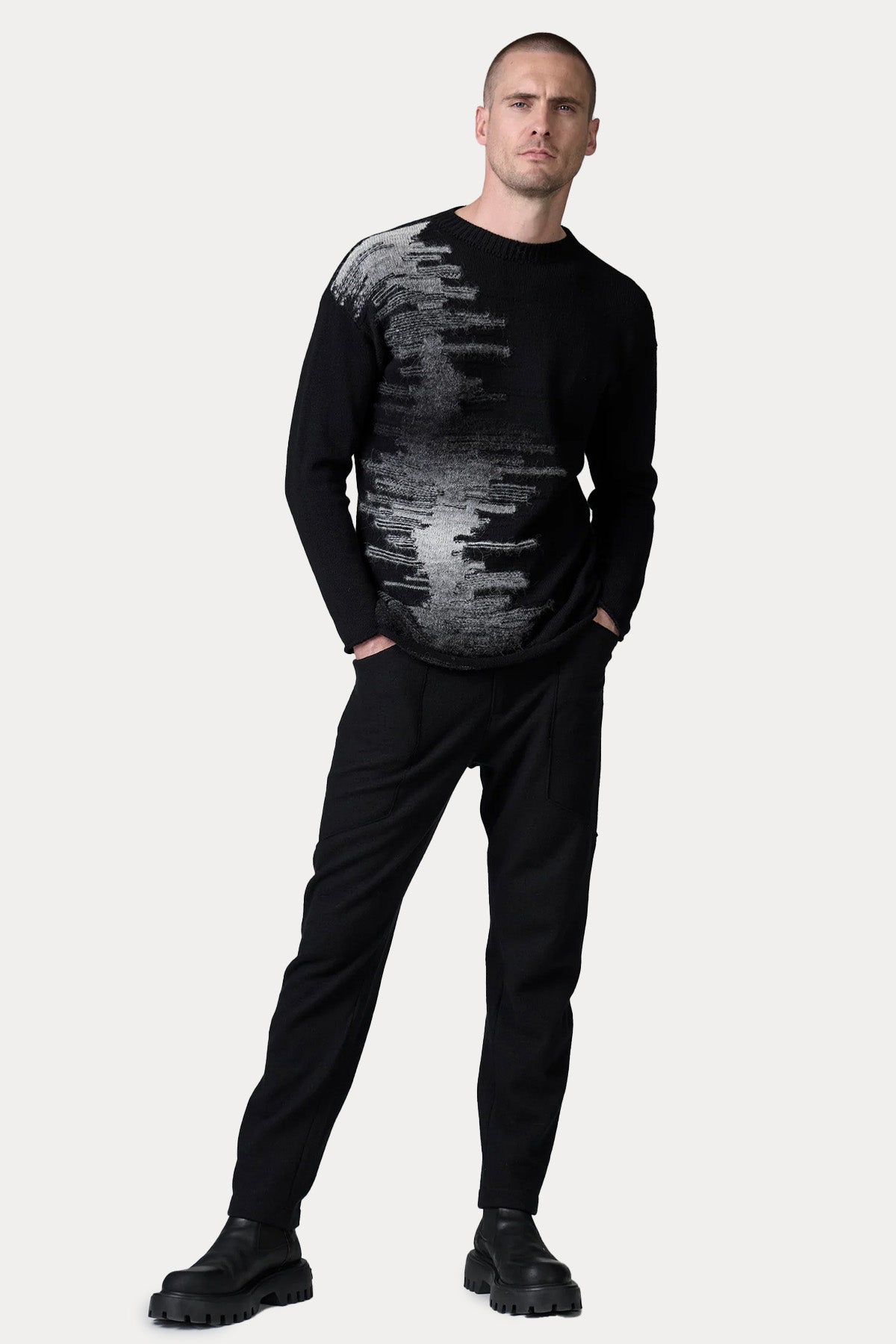 Transit Yuvarlak Yaka Örgü Yün Triko