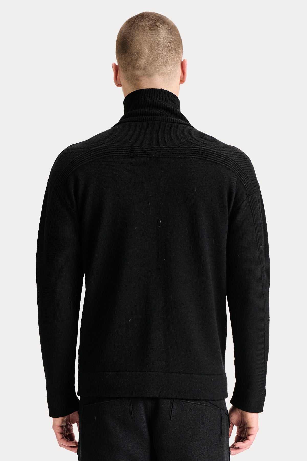 Transit Dik Yaka Örgü Yün Triko Ceket