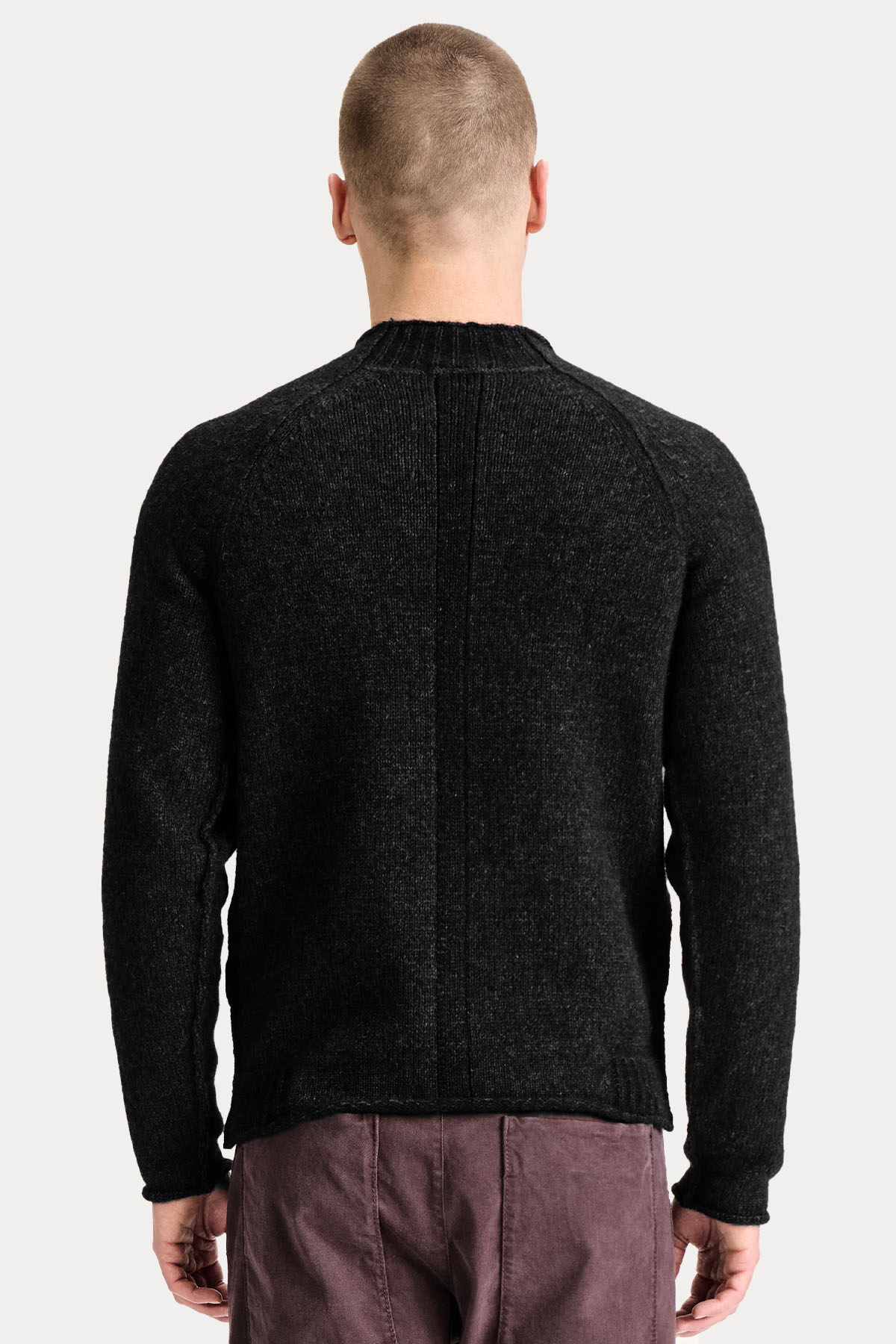 Transit Relaxed Fit Fermuarlı Perkins Yaka Örgü Yün Triko