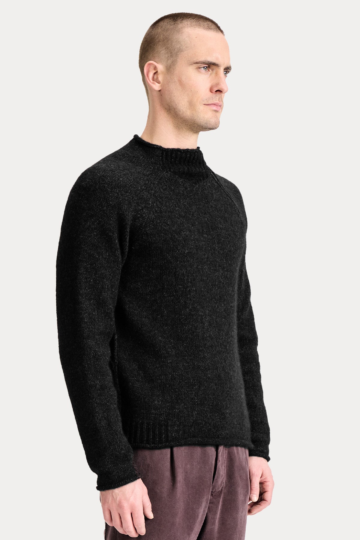 Transit Relaxed Fit Fermuarlı Perkins Yaka Örgü Yün Triko