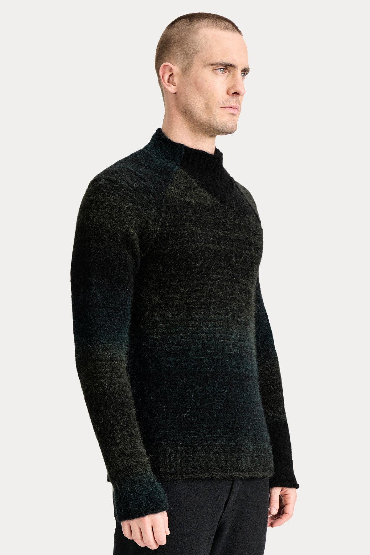 Transit Relaxed Fit Fermuarlı Perkins Yaka Örgü Yün Triko