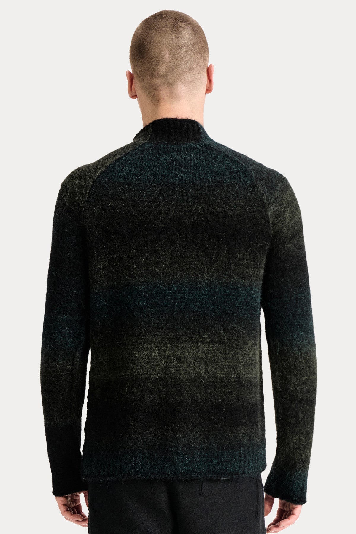 Transit Relaxed Fit Fermuarlı Perkins Yaka Örgü Yün Triko