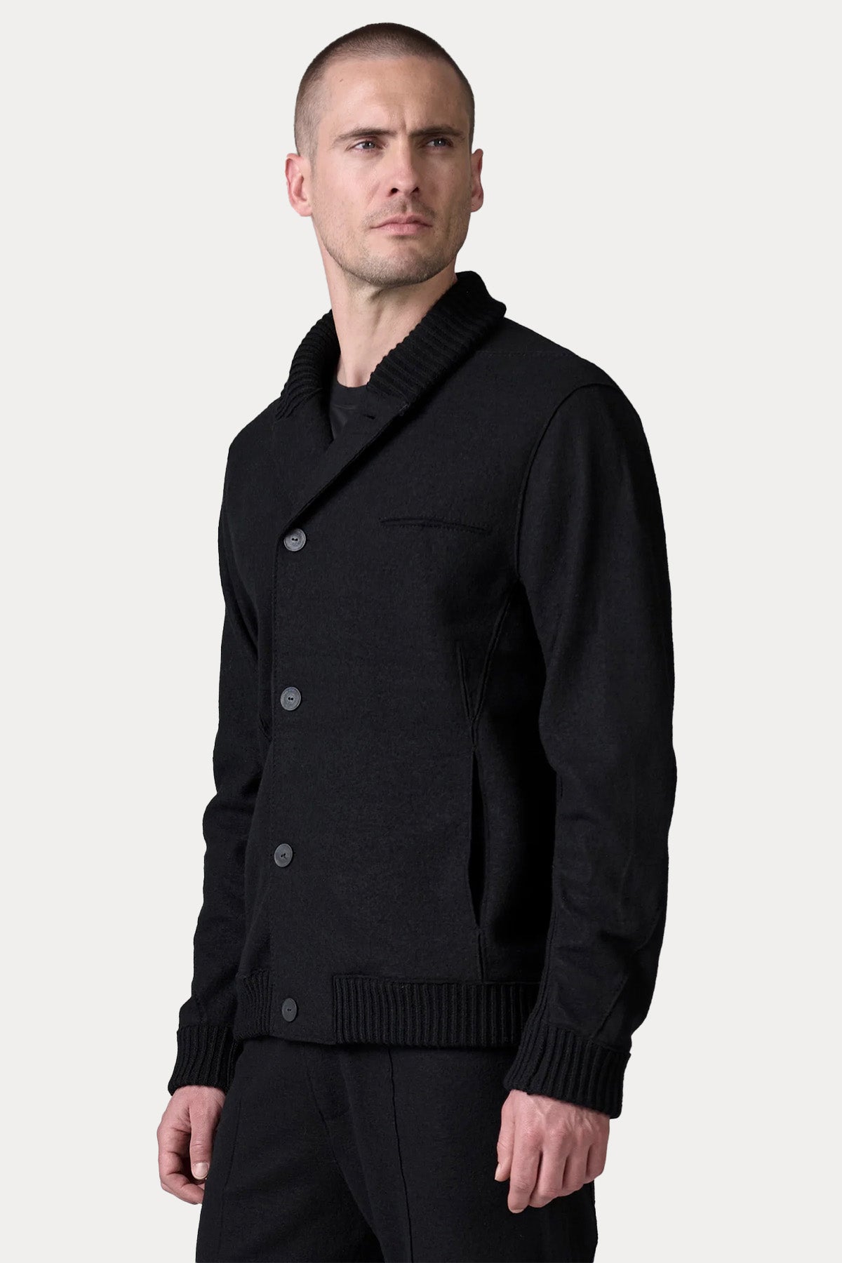 Transit Regular Fit Şal Yaka Örgü Yün Triko Ceket