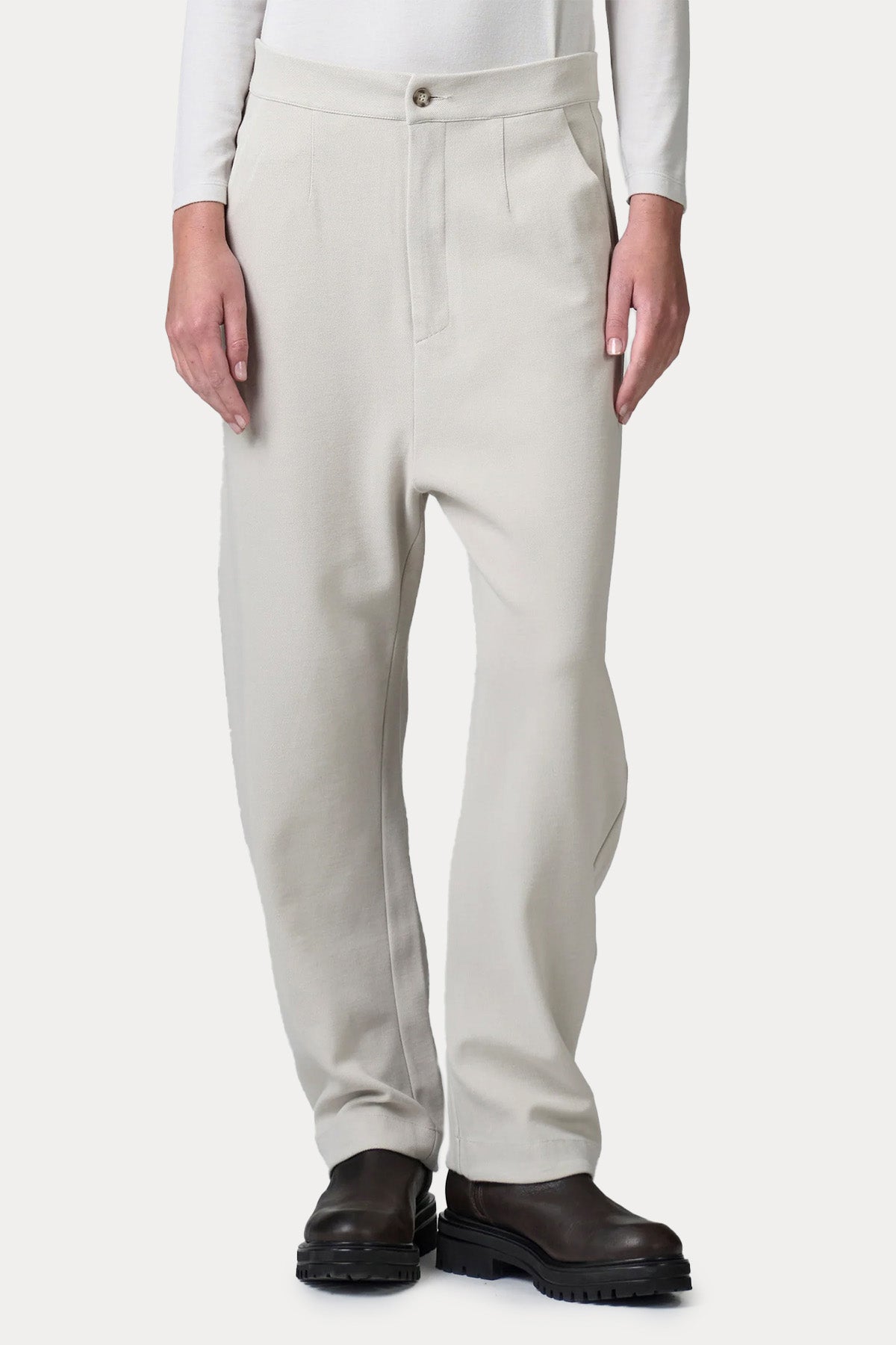 Transit Relaxed Fit Yüksek Bel Yandan Cepli Pantolon