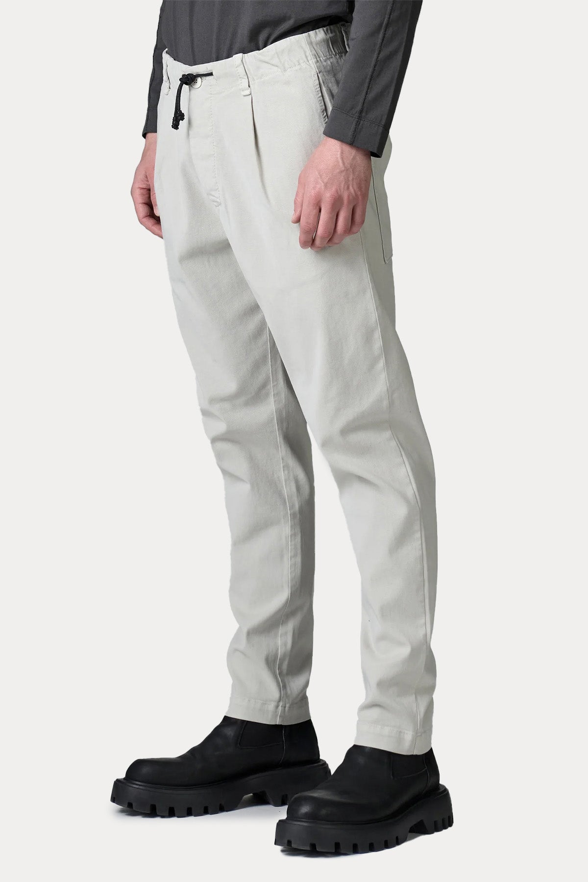 Transit Relaxed Fit Beli Lastikli Tek Pile Streç Pantolon