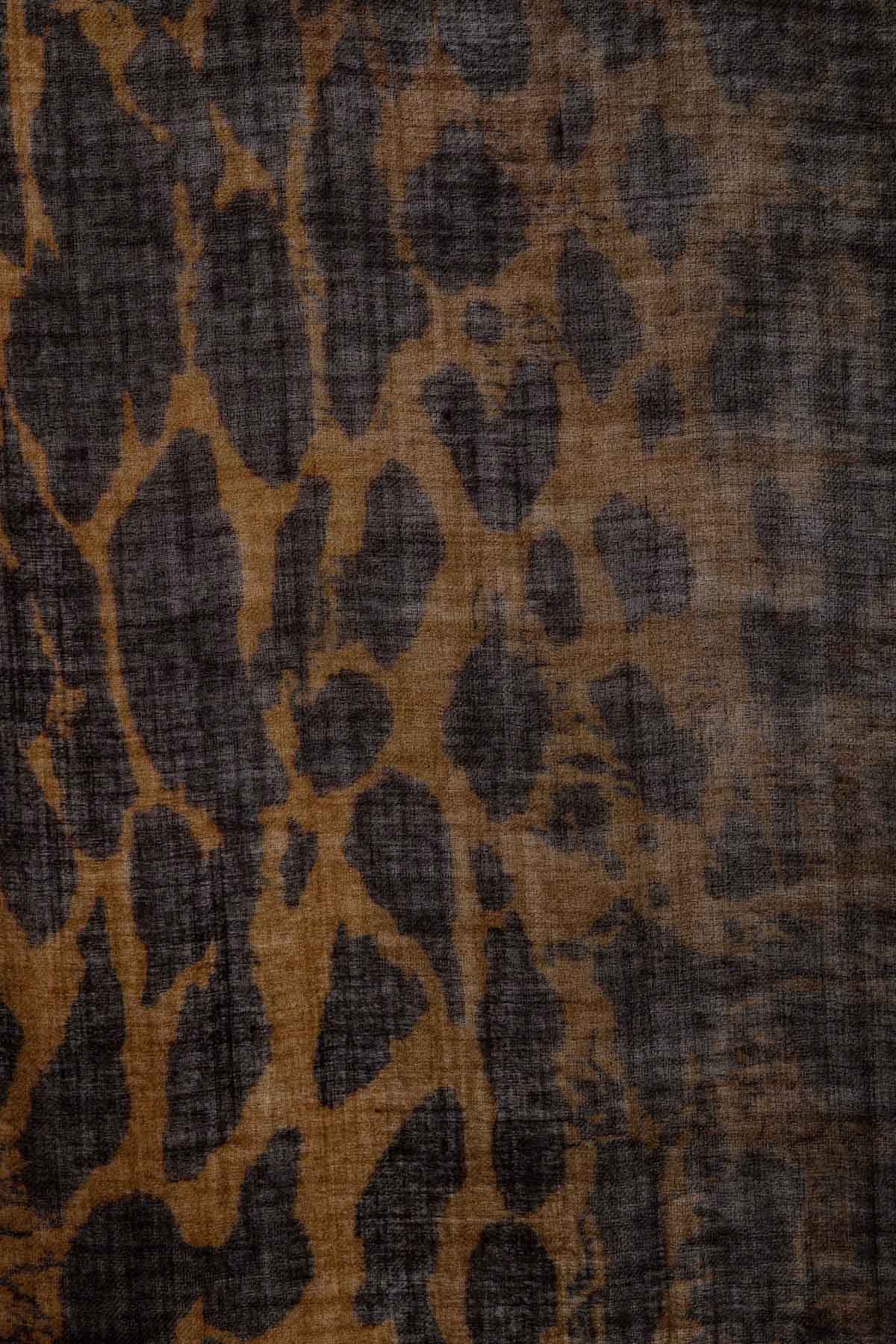 Zadig & Voltaire Leopar Desenli Yün Fular-Fular-Libas