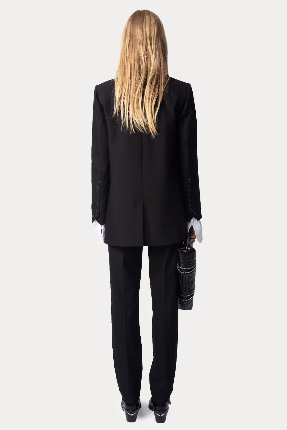 Zadig & Voltaire Logolu Parlak Taş Aksesuarlı Blazer Ceket