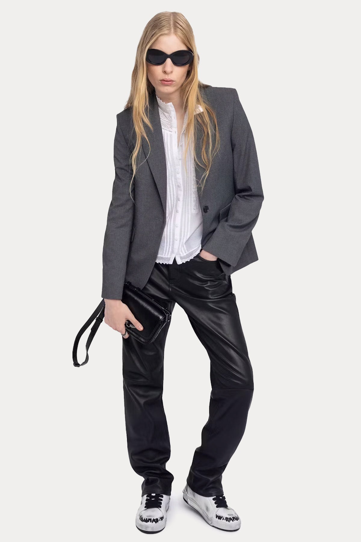 Zadig & Voltaire Slim Fit Troklu Kuru Kafa Logolu Blazer Ceket