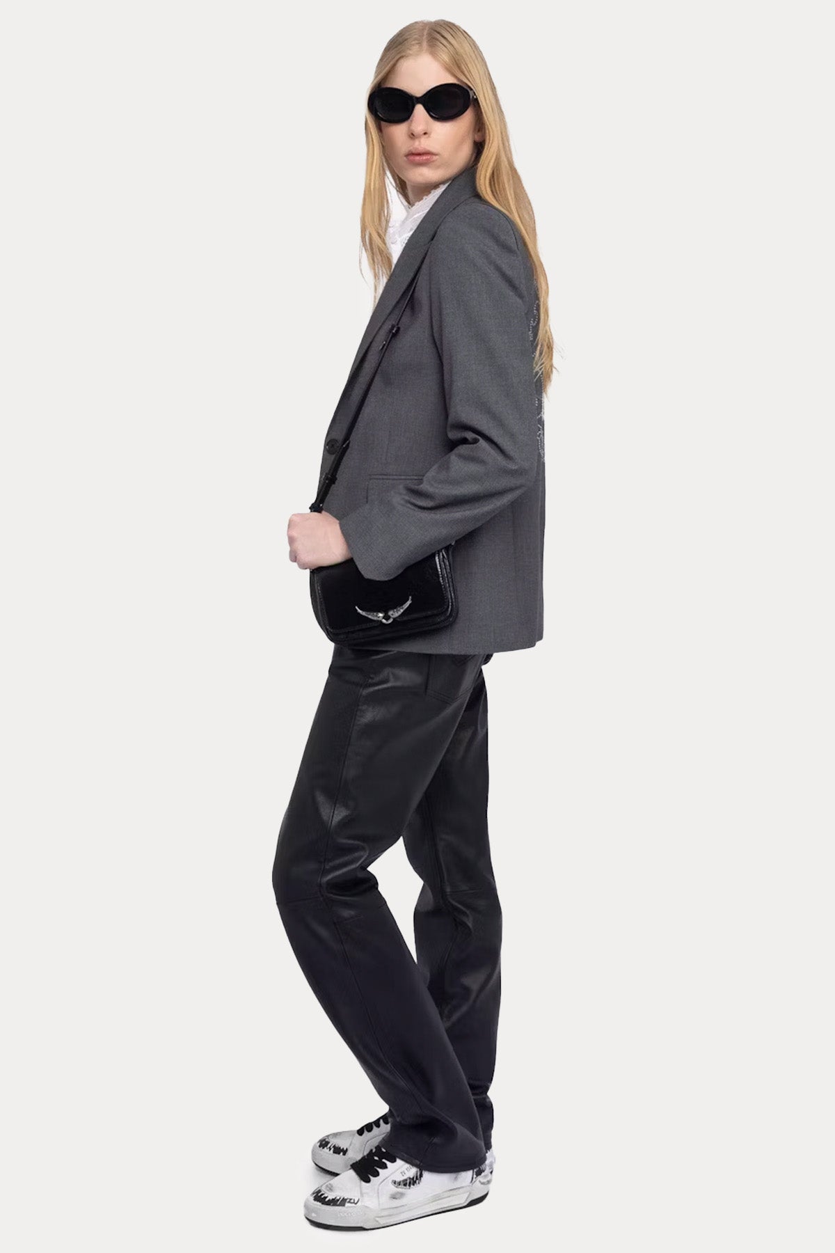 Zadig & Voltaire Slim Fit Troklu Kuru Kafa Logolu Blazer Ceket