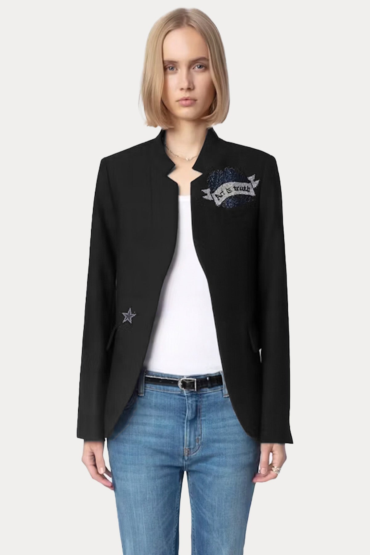 Zadig & Voltaire Dik Yaka Trok Logolu Blazer Ceket