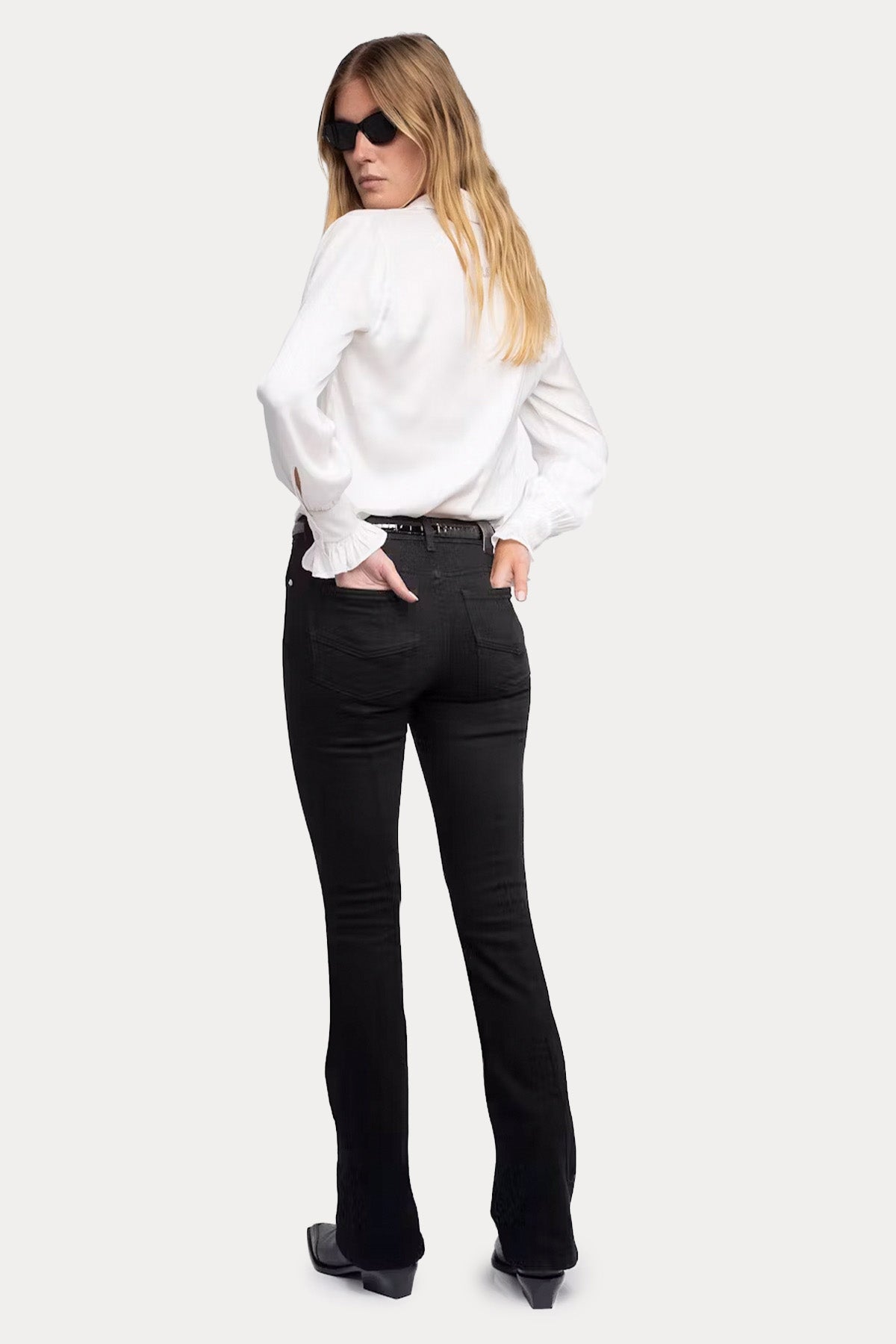 Zadig & Voltaire Regular Fit Klasik Yaka Saten Gömlek-Gömlek-Libas