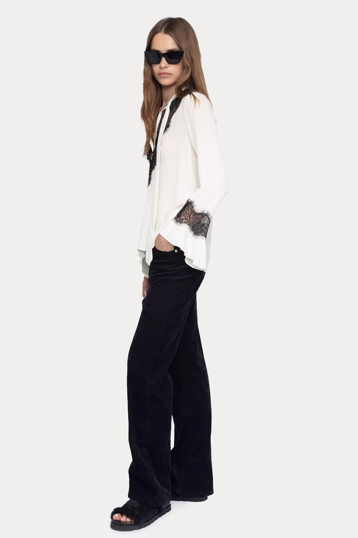 Zadig & Voltaire Comfort Fit V Yaka İpek Bluz