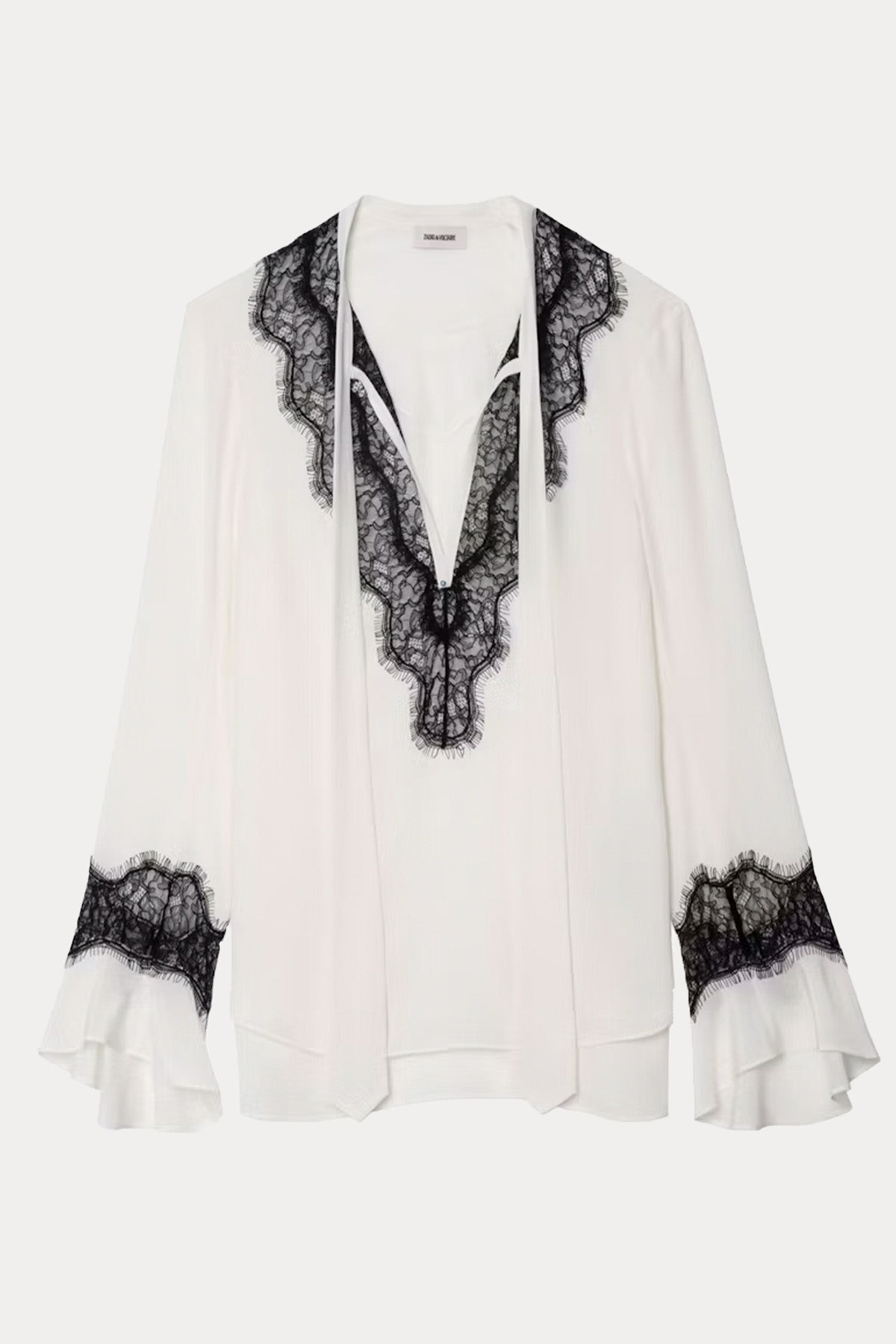 Zadig & Voltaire Comfort Fit V Yaka İpek Bluz