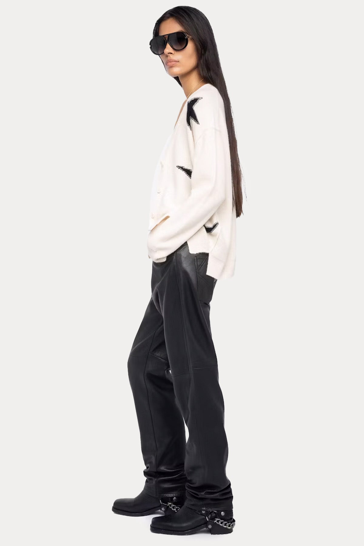 Zadig & Voltaire Comfort Fit Yıldız Logolu Kaşmir Triko Ceket