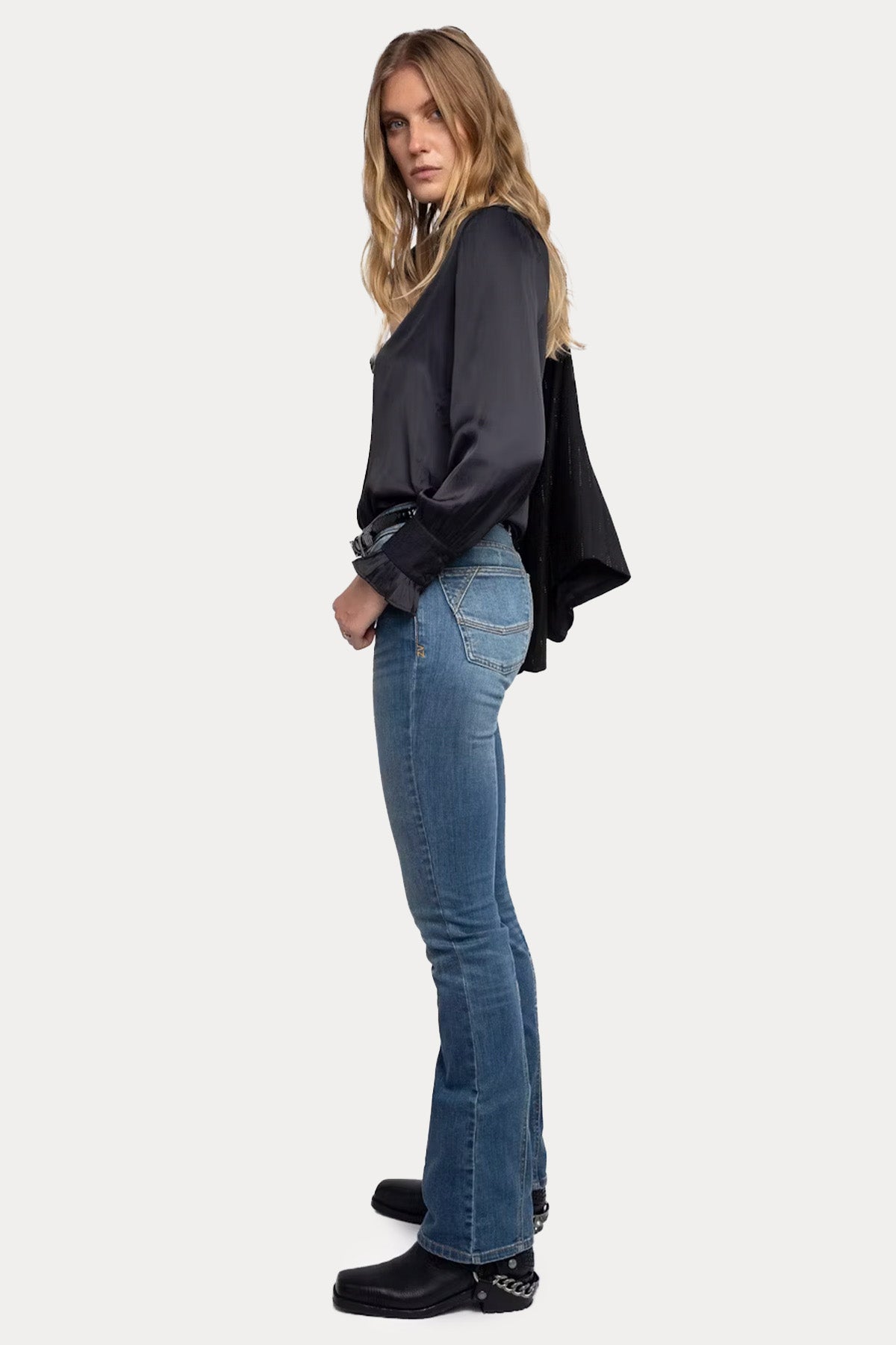 Zadig & Voltaire Regular Fit Klasik Yaka Saten Gömlek