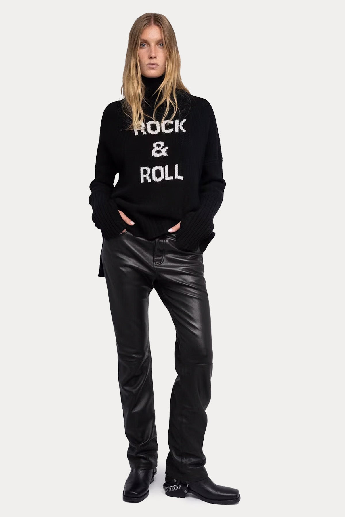 Zadig & Voltaire Relaxed Fit Balıkçı Yaka Örgü Yün Triko