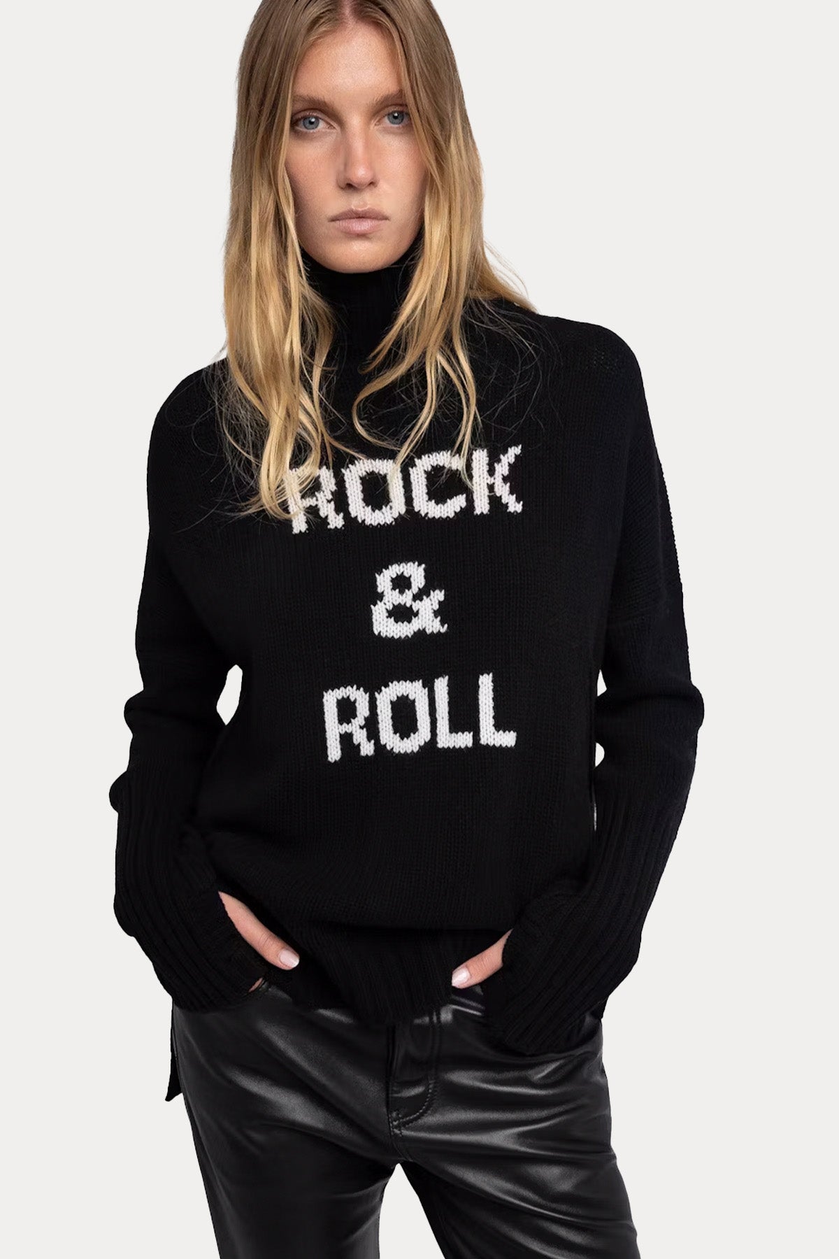 Zadig & Voltaire Relaxed Fit Balıkçı Yaka Örgü Yün Triko