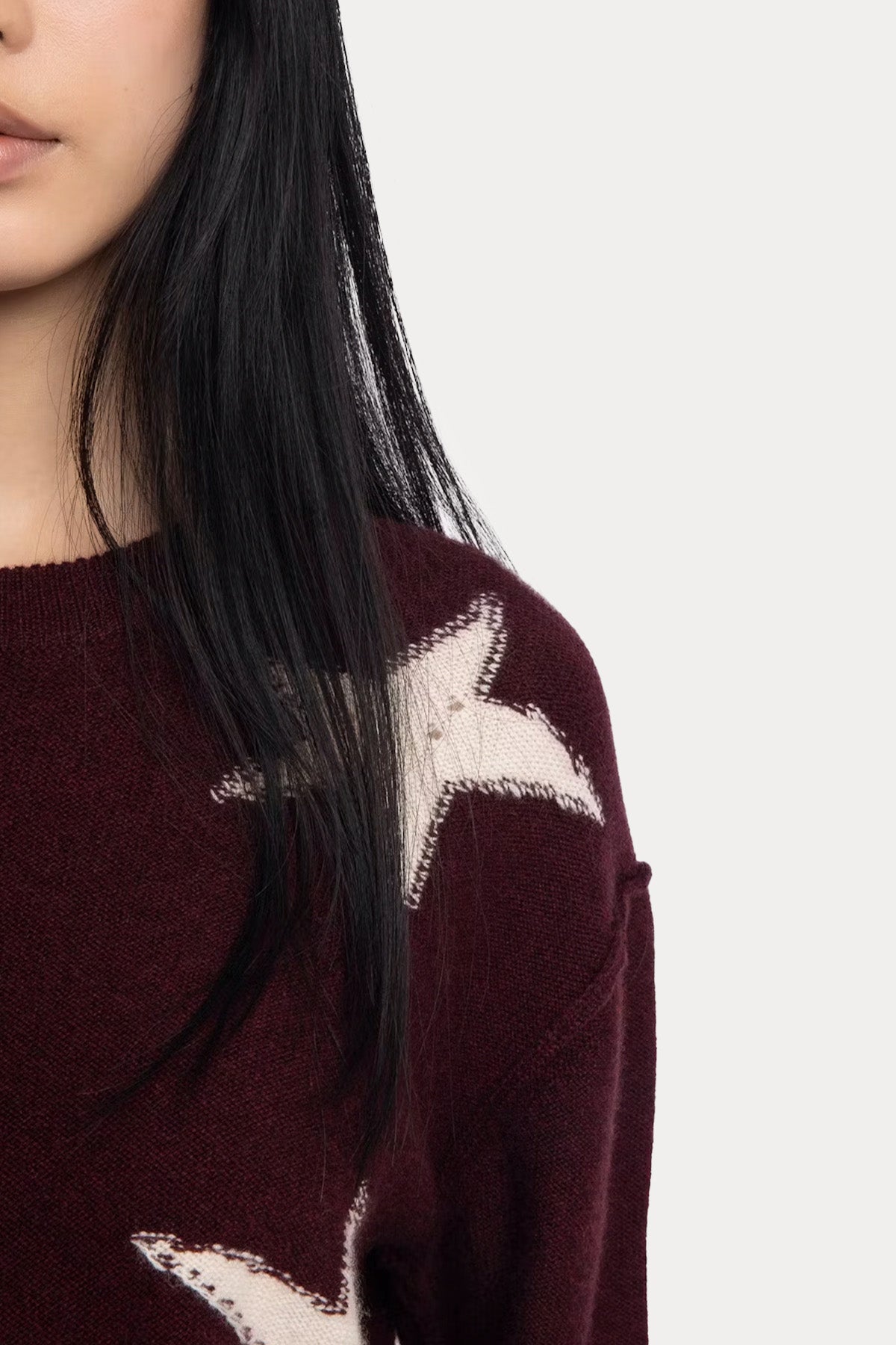 Zadig & Voltaire Relaxed Fit Yıldız Logolu Örgü Kaşmir Triko