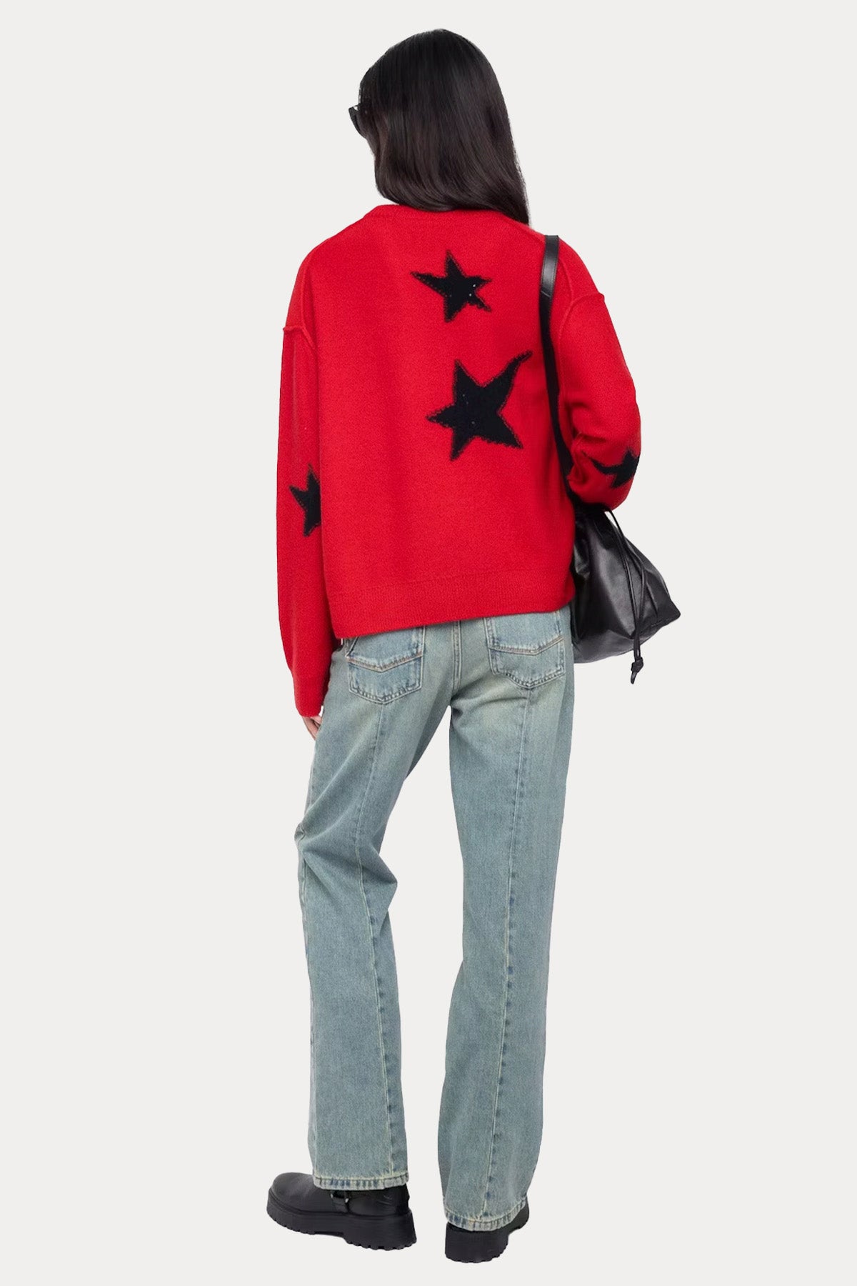 Zadig & Voltaire Relaxed Fit Yıldız Logolu Örgü Kaşmir Triko