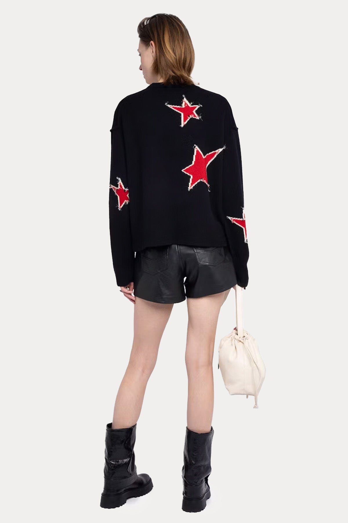 Zadig & Voltaire Relaxed Fit Yıldız Logolu Kaşmir Örgü Triko