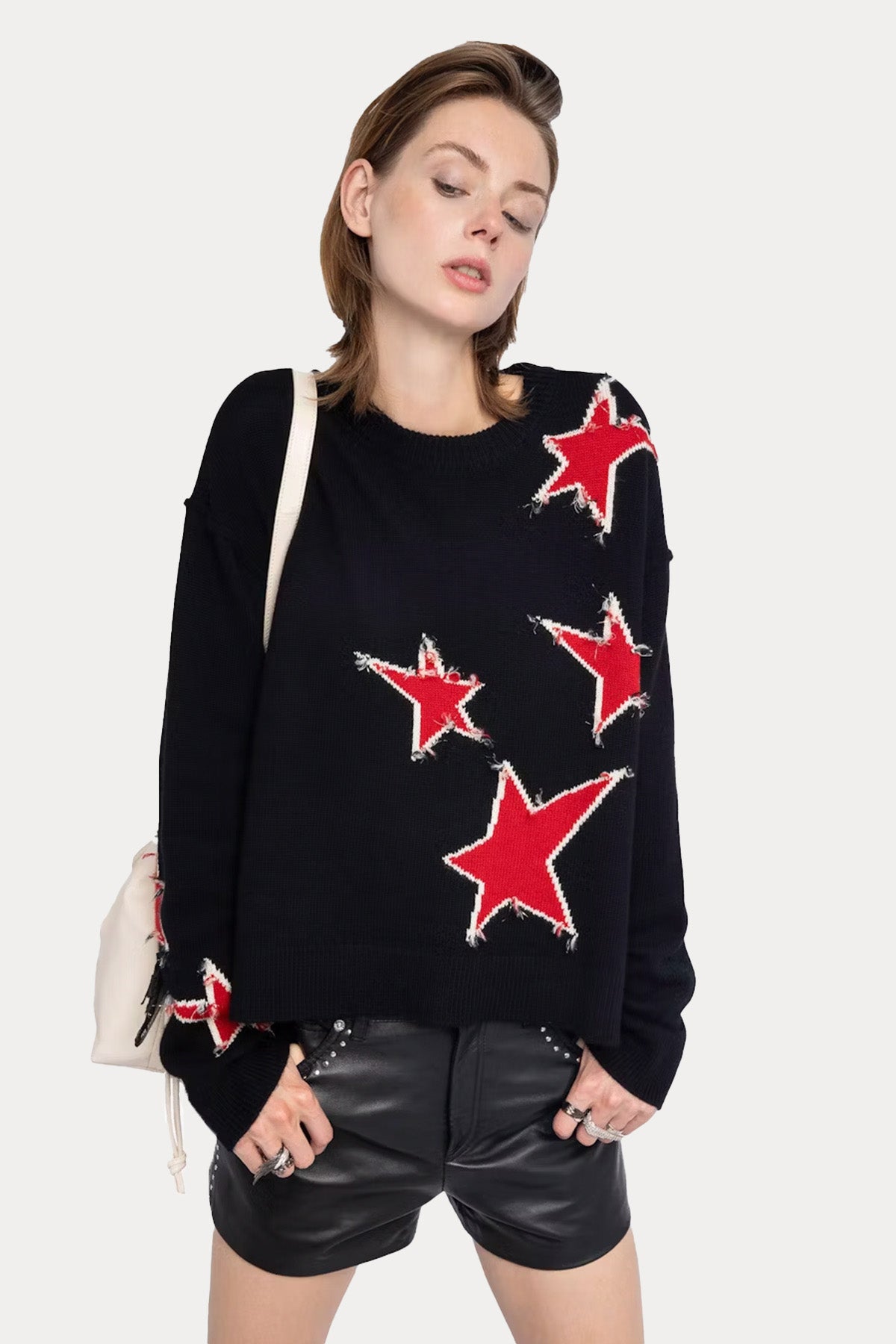 Zadig & Voltaire Relaxed Fit Yıldız Logolu Kaşmir Örgü Triko