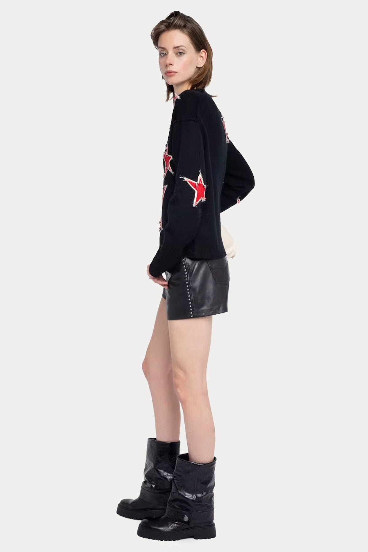 Zadig & Voltaire Relaxed Fit Yıldız Logolu Kaşmir Örgü Triko