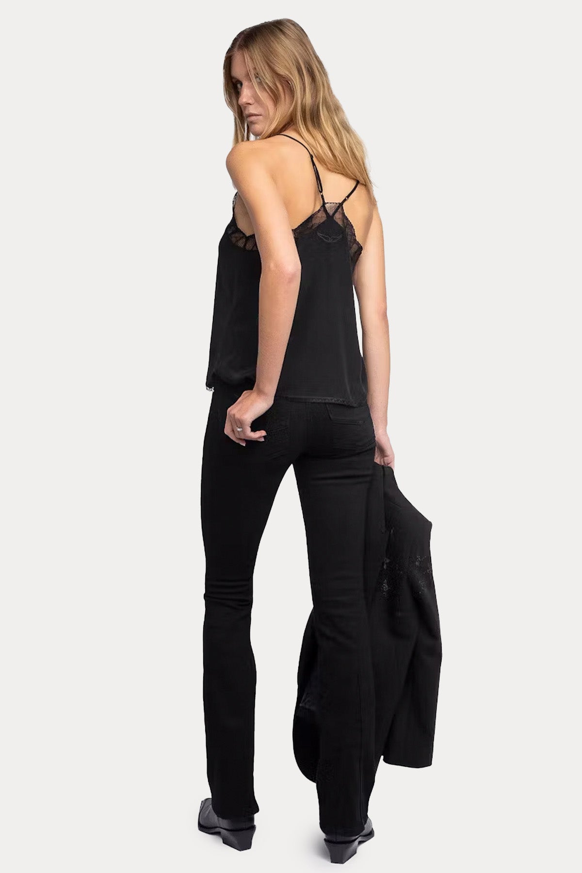 Zadig & Voltaire Dantel Nakış Askılı İpek Bluz