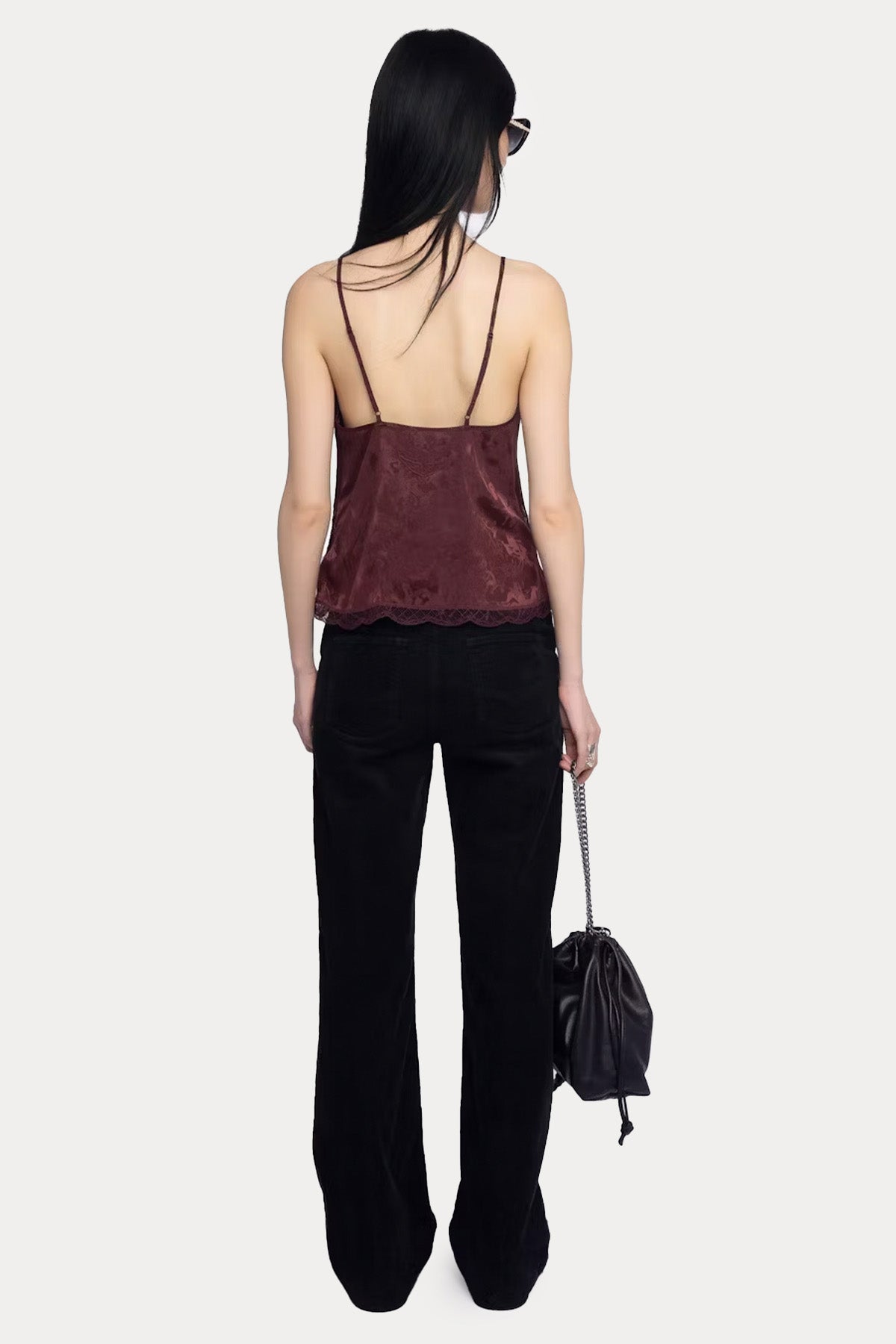 Zadig & Voltaire Dantel Nakış Askılı İpek Bluz