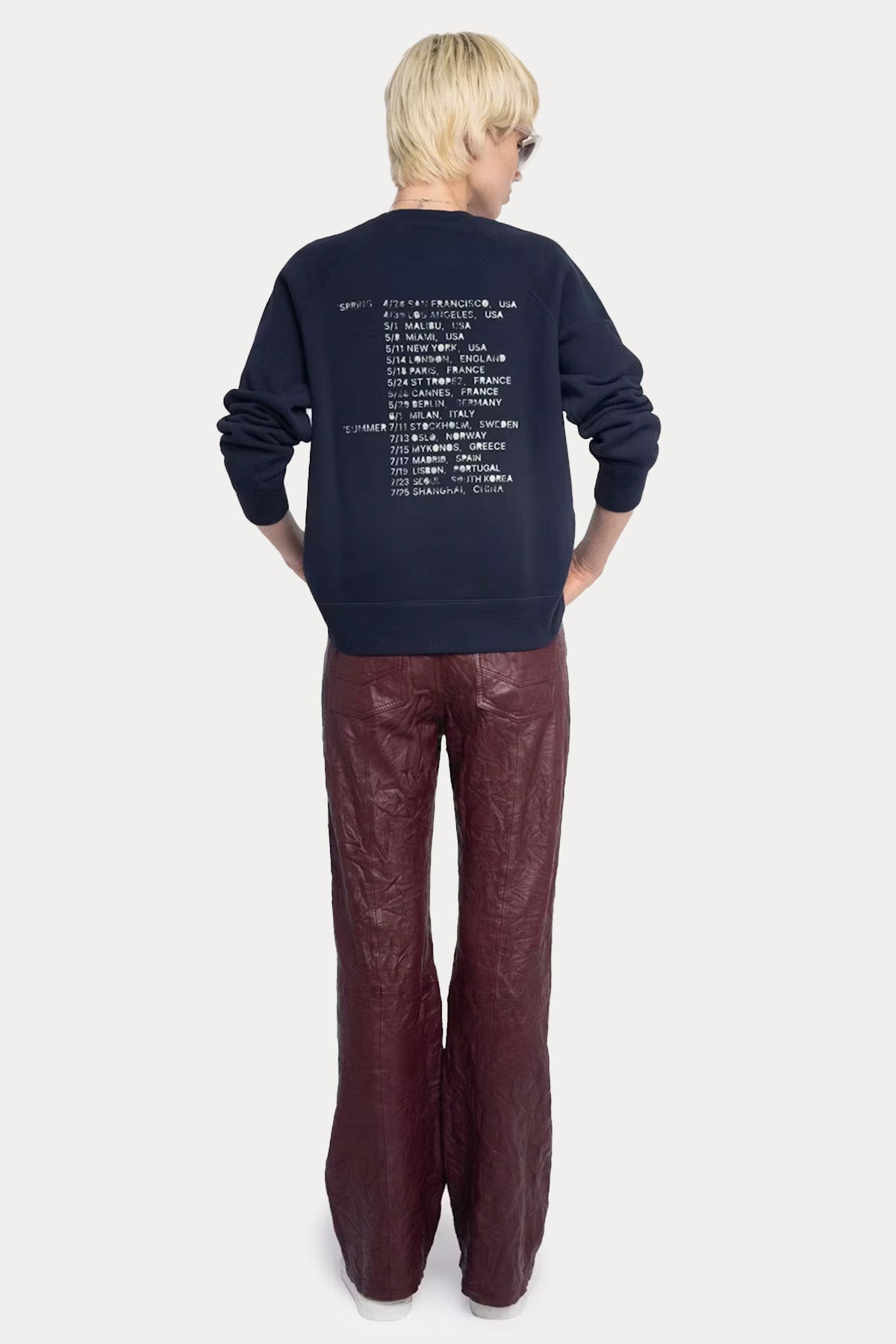 Zadig & Voltaire Comfort Fit Trok Logolu Şardonlu Sweatshirt