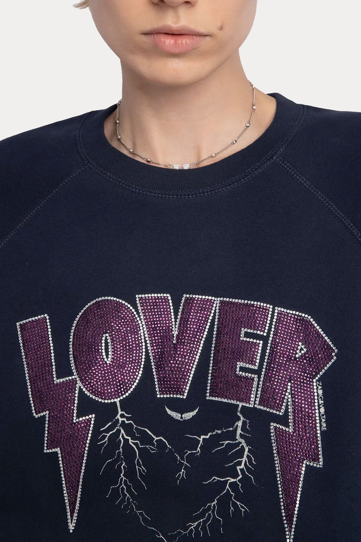 Zadig & Voltaire Comfort Fit Trok Logolu Şardonlu Sweatshirt