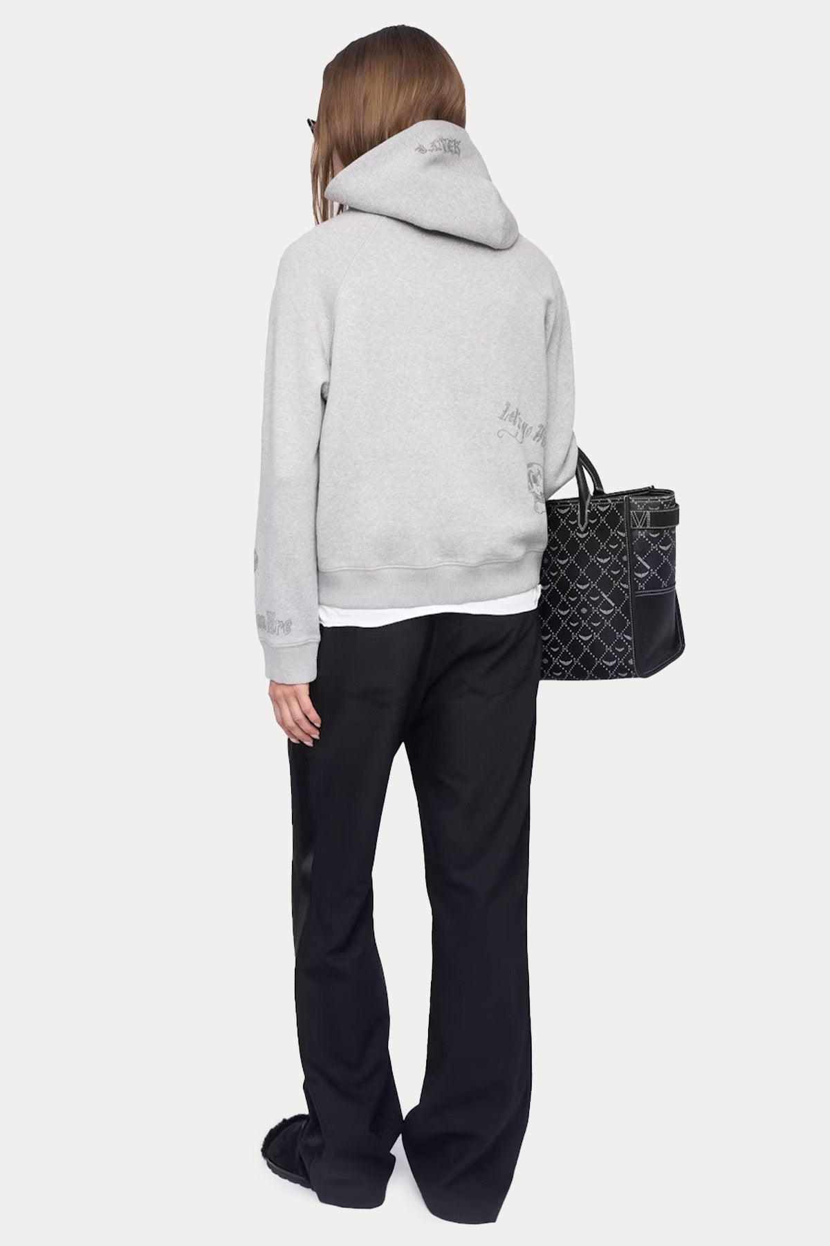 Zadig & Voltaire Relaxed Fit Trok Logolu Şardonlu Kapüşonlu Sweatshirt