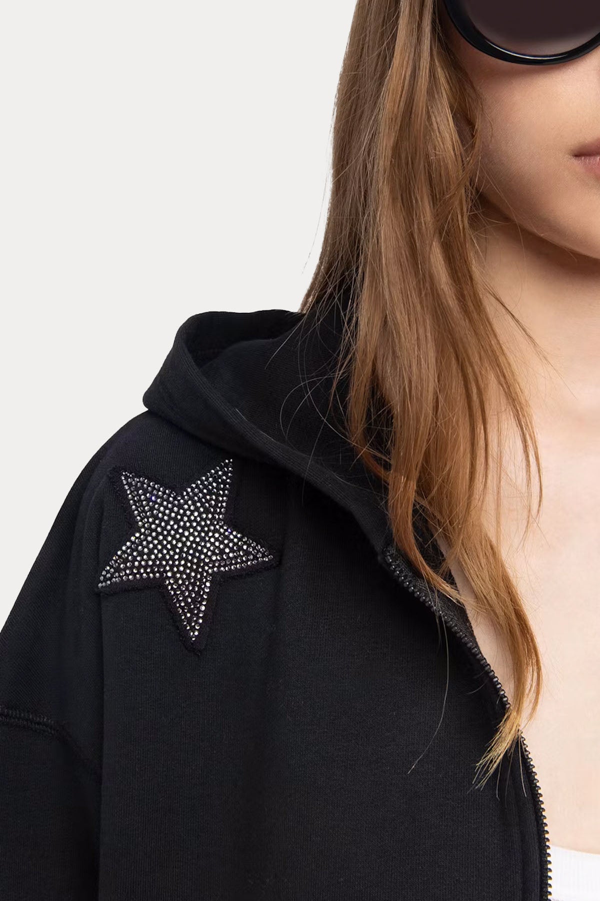 Zadig & Voltaire Relaxed Fit Yıldız Logolu Kapüşonlu Sweatshirt Ceket