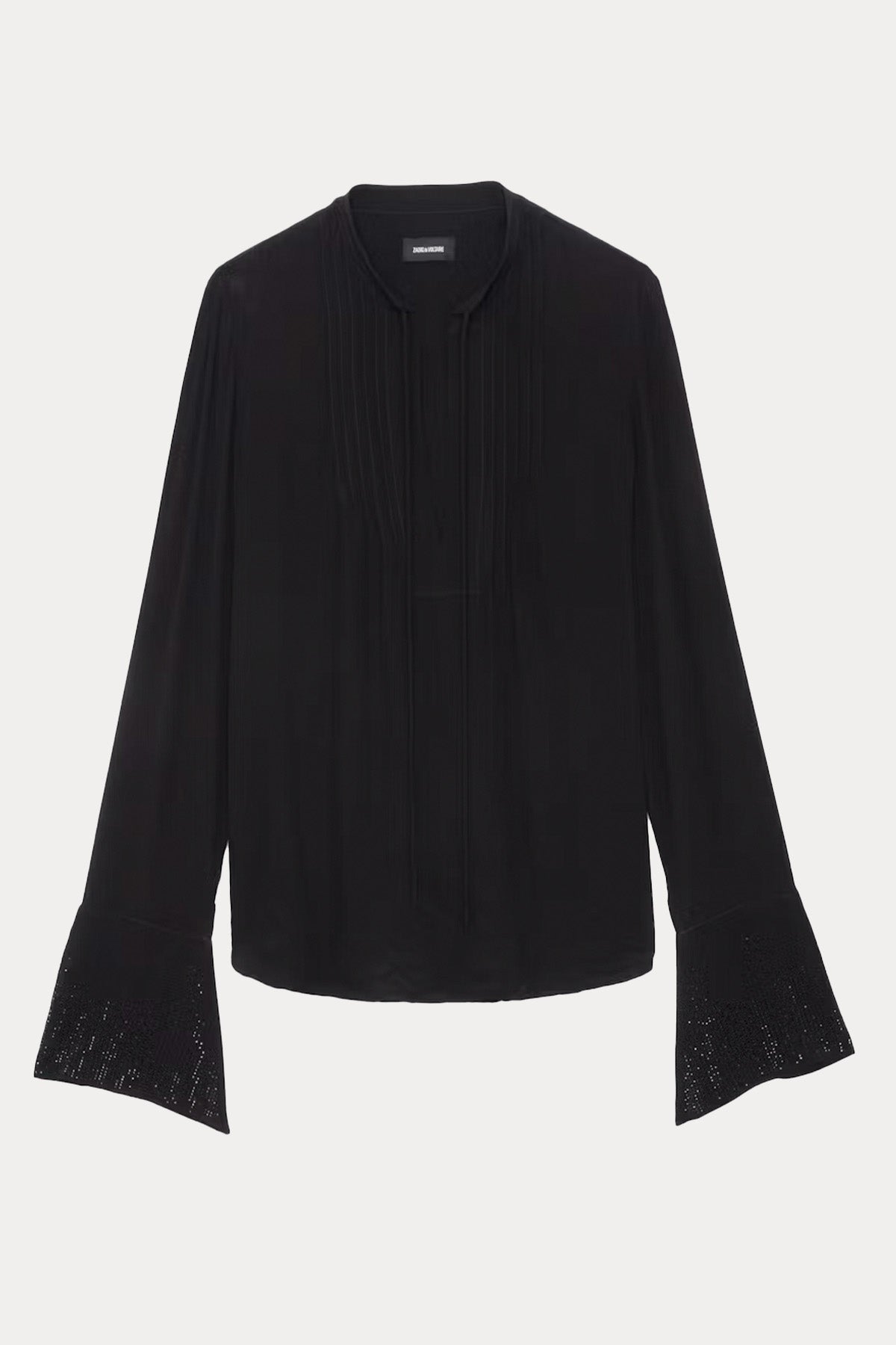 Zadig & Voltaire Regular Fit V Yaka Troklu Bluz