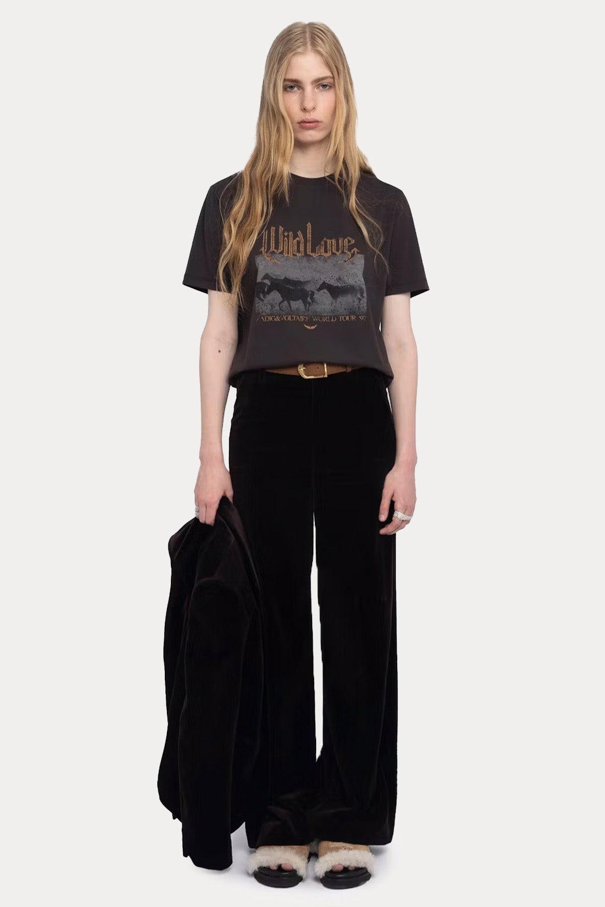 Zadig & Voltaire Relaxed Fit Yuvarlak Yaka Troklu T-shirt