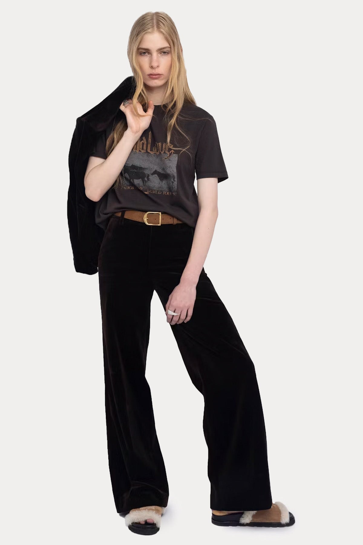 Zadig & Voltaire Relaxed Fit Yuvarlak Yaka Troklu T-shirt